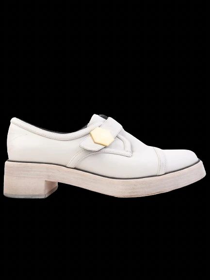 Good Nicholas Kirkwood Gray Leather Block Heel Shoes Size 40
