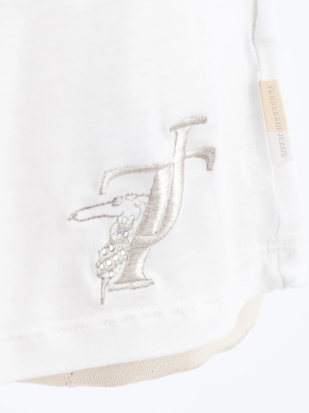 Trussardi White Lyocell Sleeveless Top Size L Excellent Condition