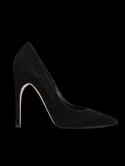 Excellent Gianvito Rossi Black Velvet Pumps Size 39 WomenÕs