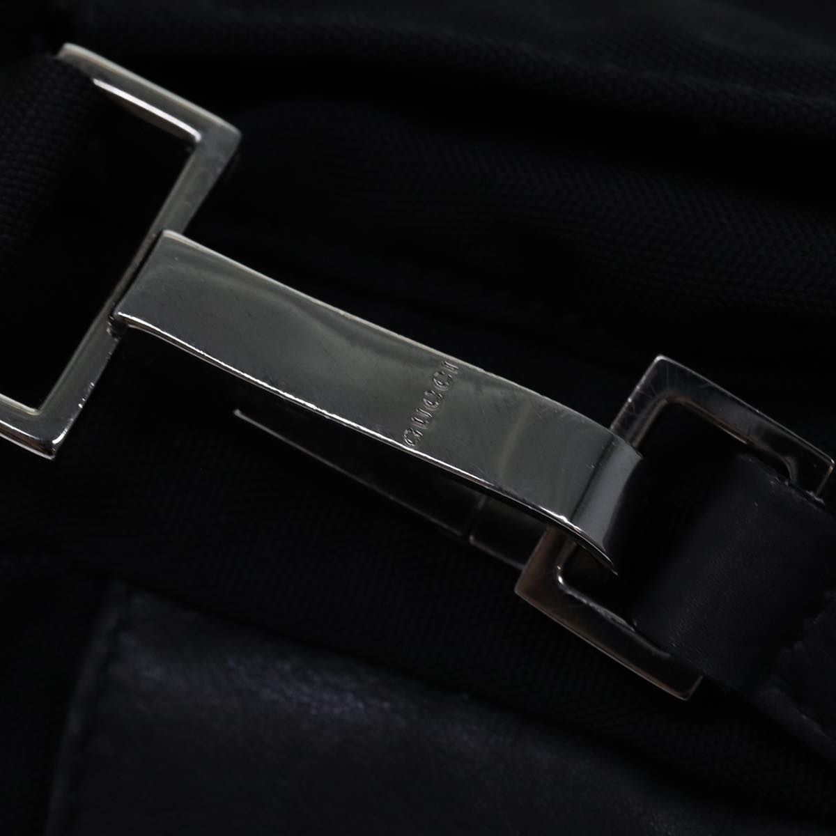 Gucci Backpack Nylon Leather Black