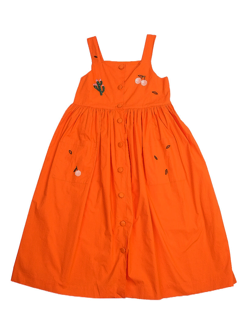 Excellent Bonpoint Orange Sleeveless Dress Size 12 for Kids