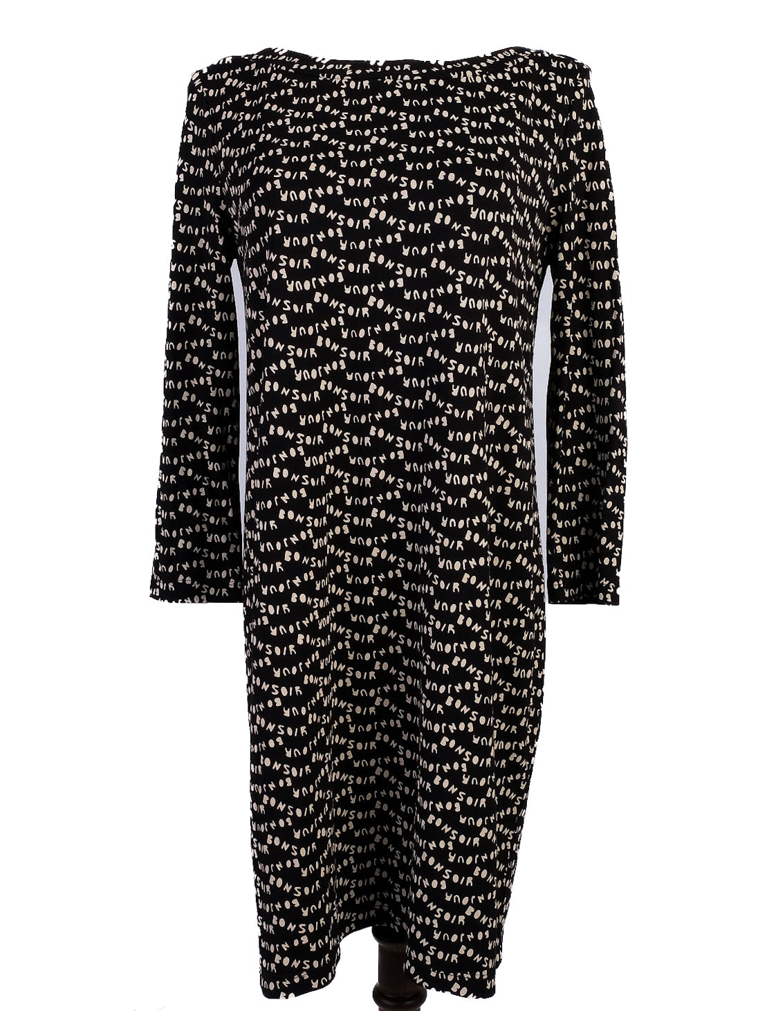 Weekend MaxMara Black Patterned Dress Size M Excellent Condition
