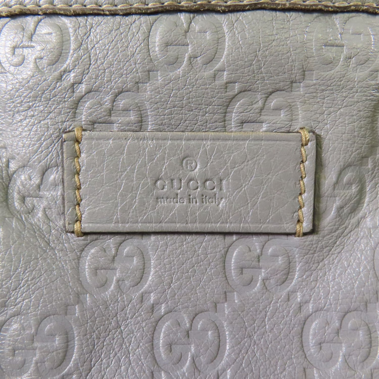 Gucci Cowhide Leather Tote Bag Gray Calfskin (cowhide) 201482