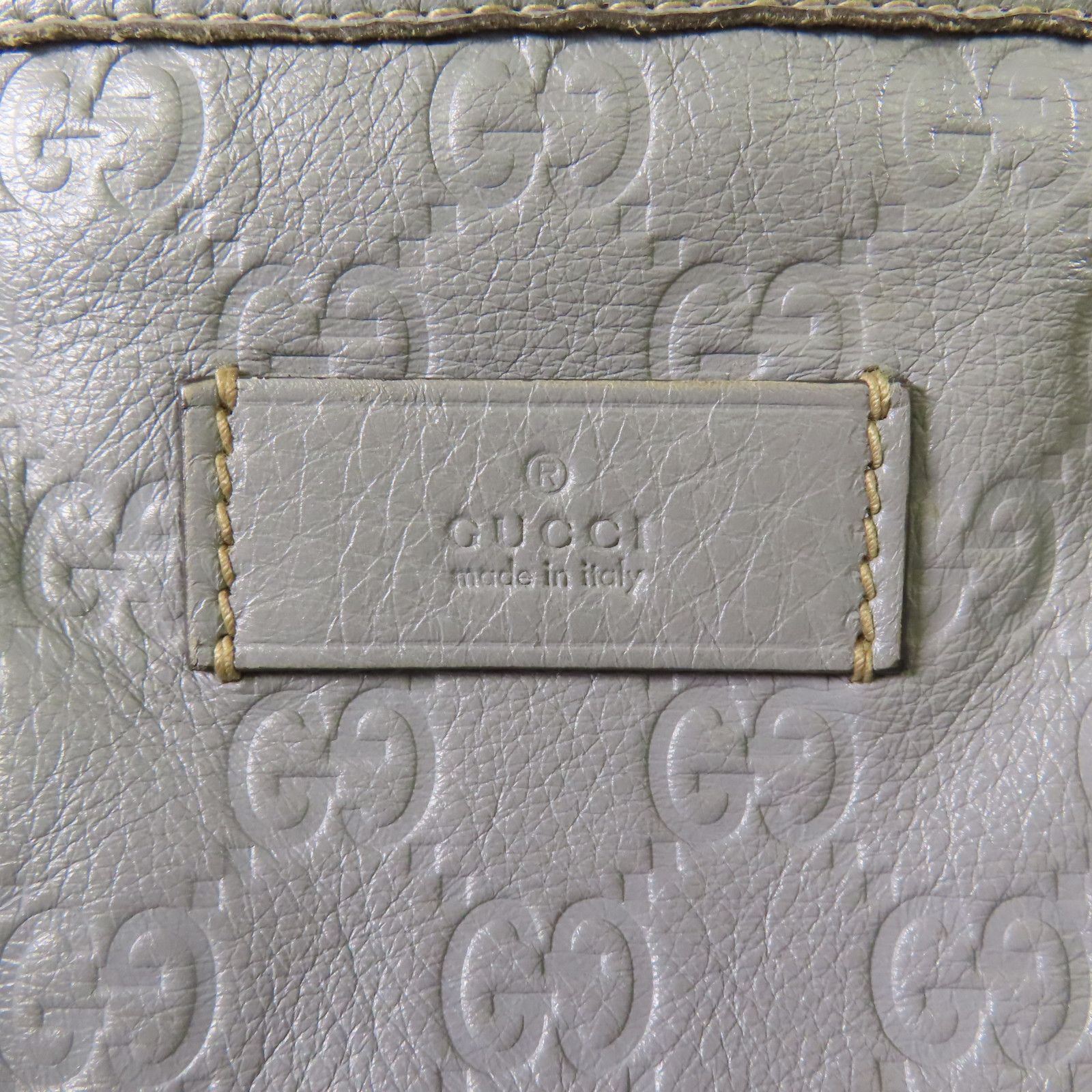 Gucci Cowhide Leather Tote Bag Gray Calfskin (cowhide) 201482