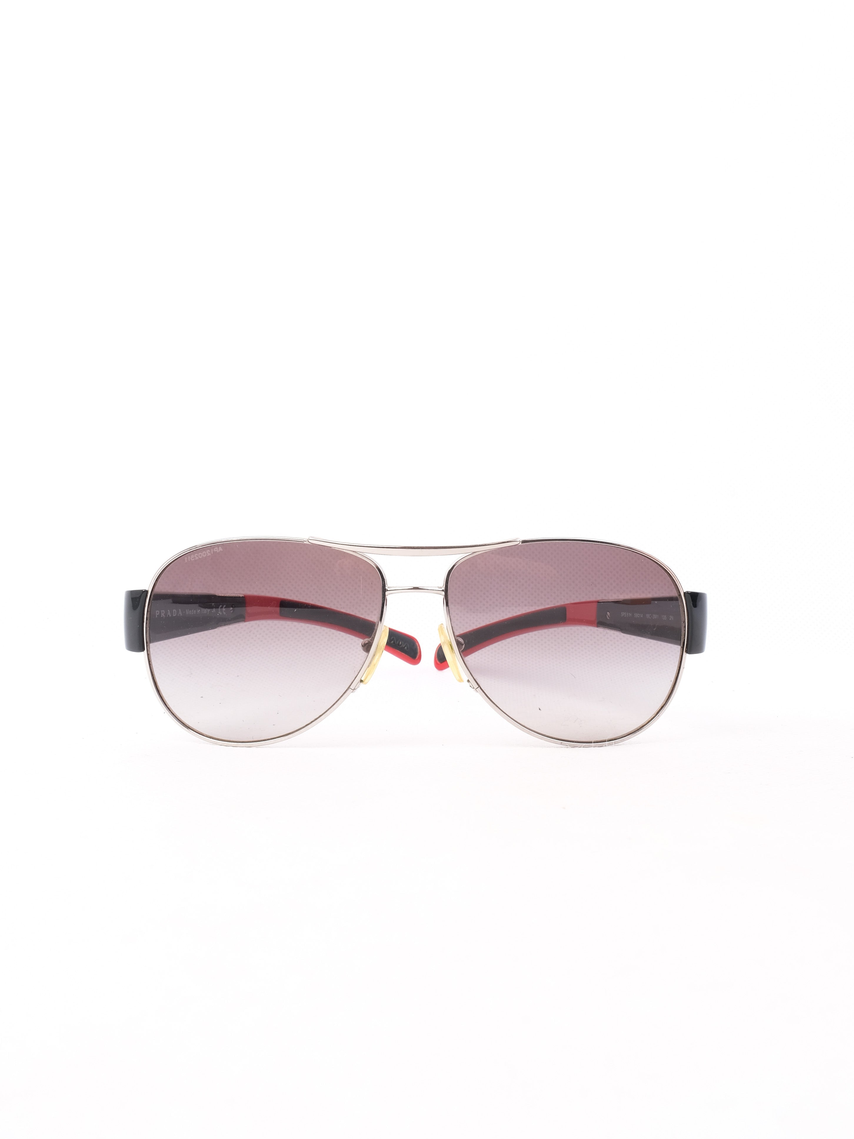 Excellent Prada Sunglasses Black Red Acetate Men’s Tinted Lenses