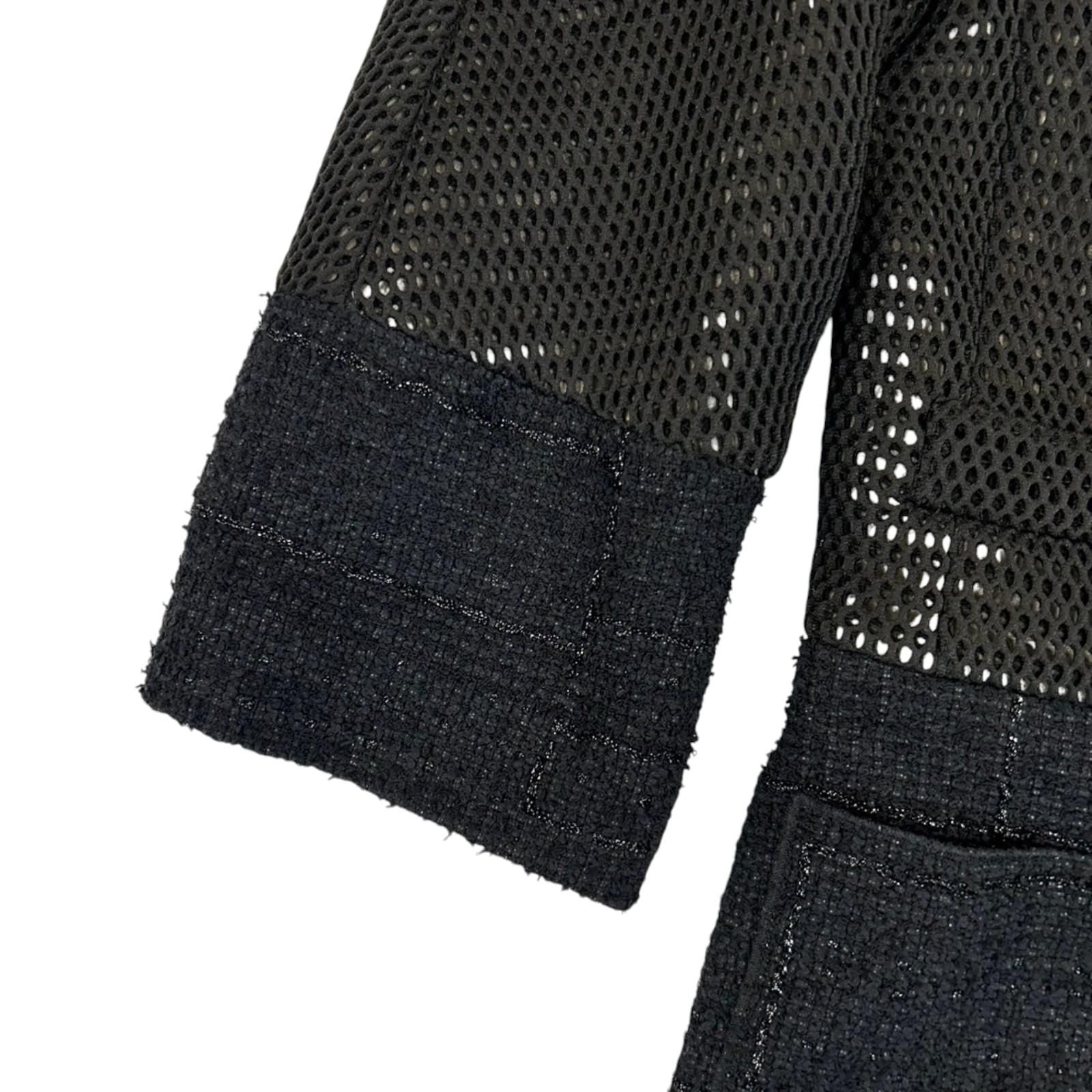 Chanel Jacket Skirt Setup P 45896w 05279 Nylon Black 34 Cc Coco