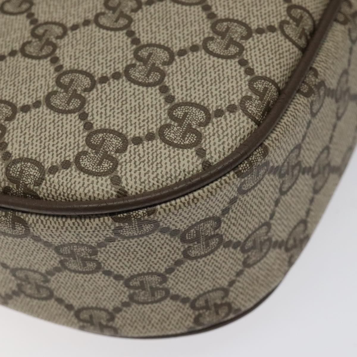 Gucci Gg Supreme Web Sherry Line Clutch Bag Pvc Beige Gold 89 01 034 Auth