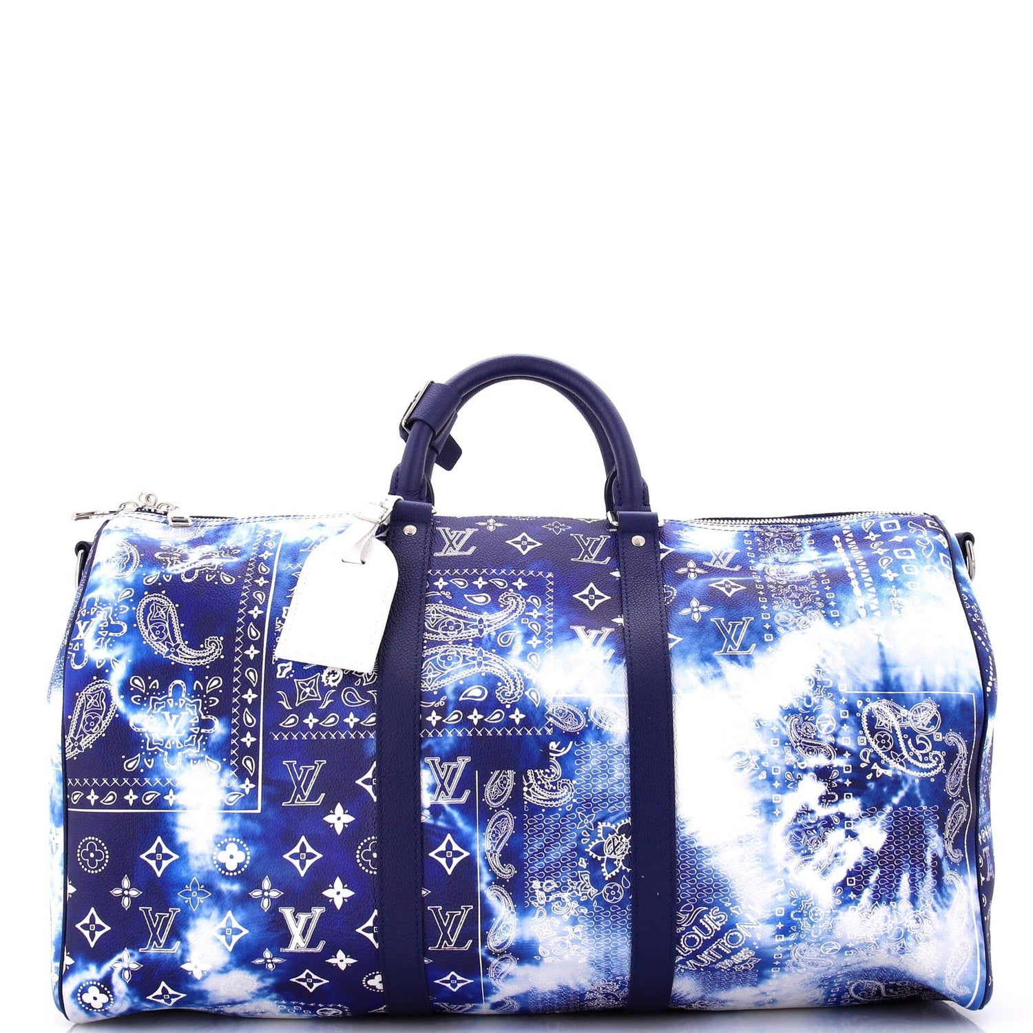 Louis Vuitton Keepall Bandouliere Bag Limited Edition Monogram Bandana Leather 50