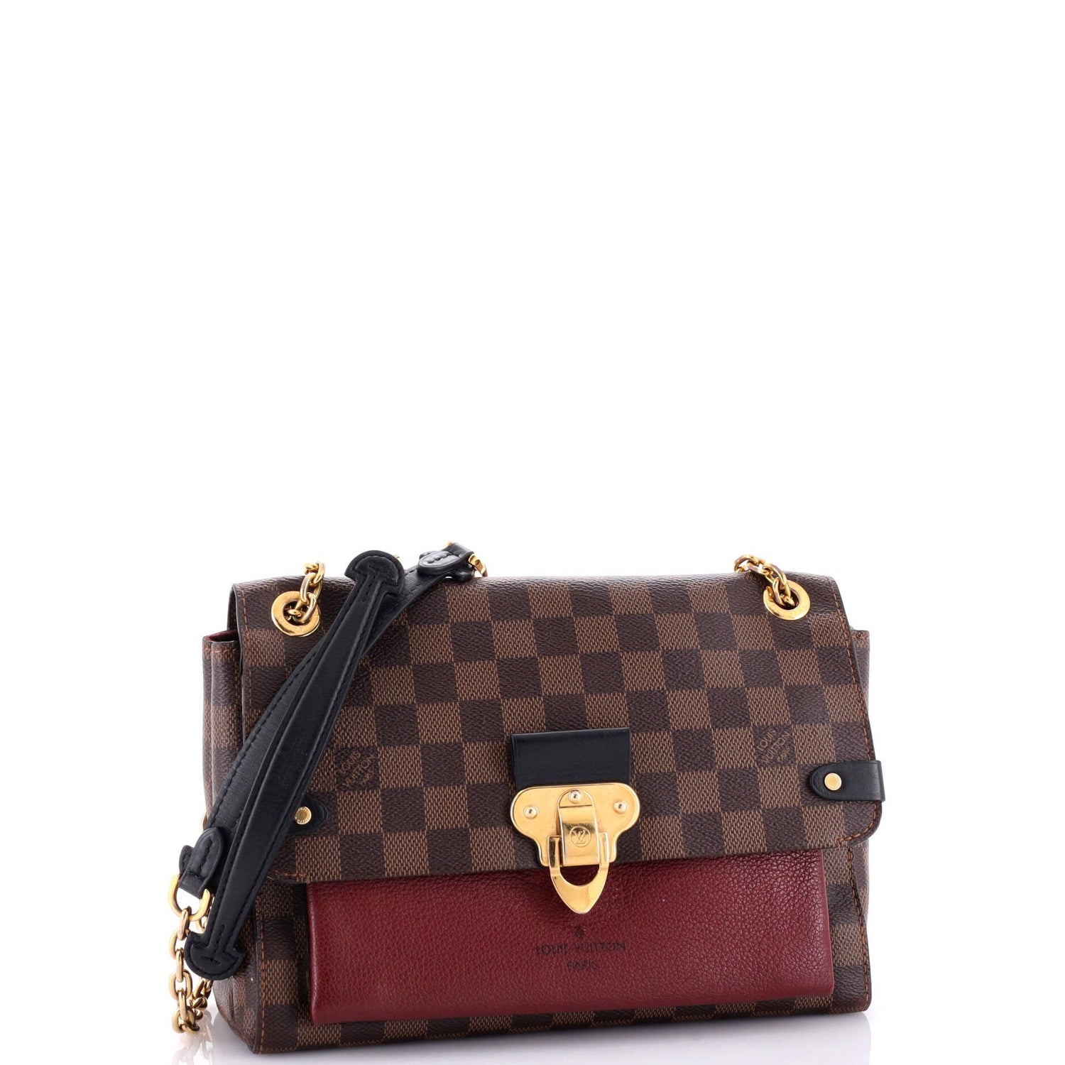 Louis Vuitton Vavin Handbag Damier With Leather Pm