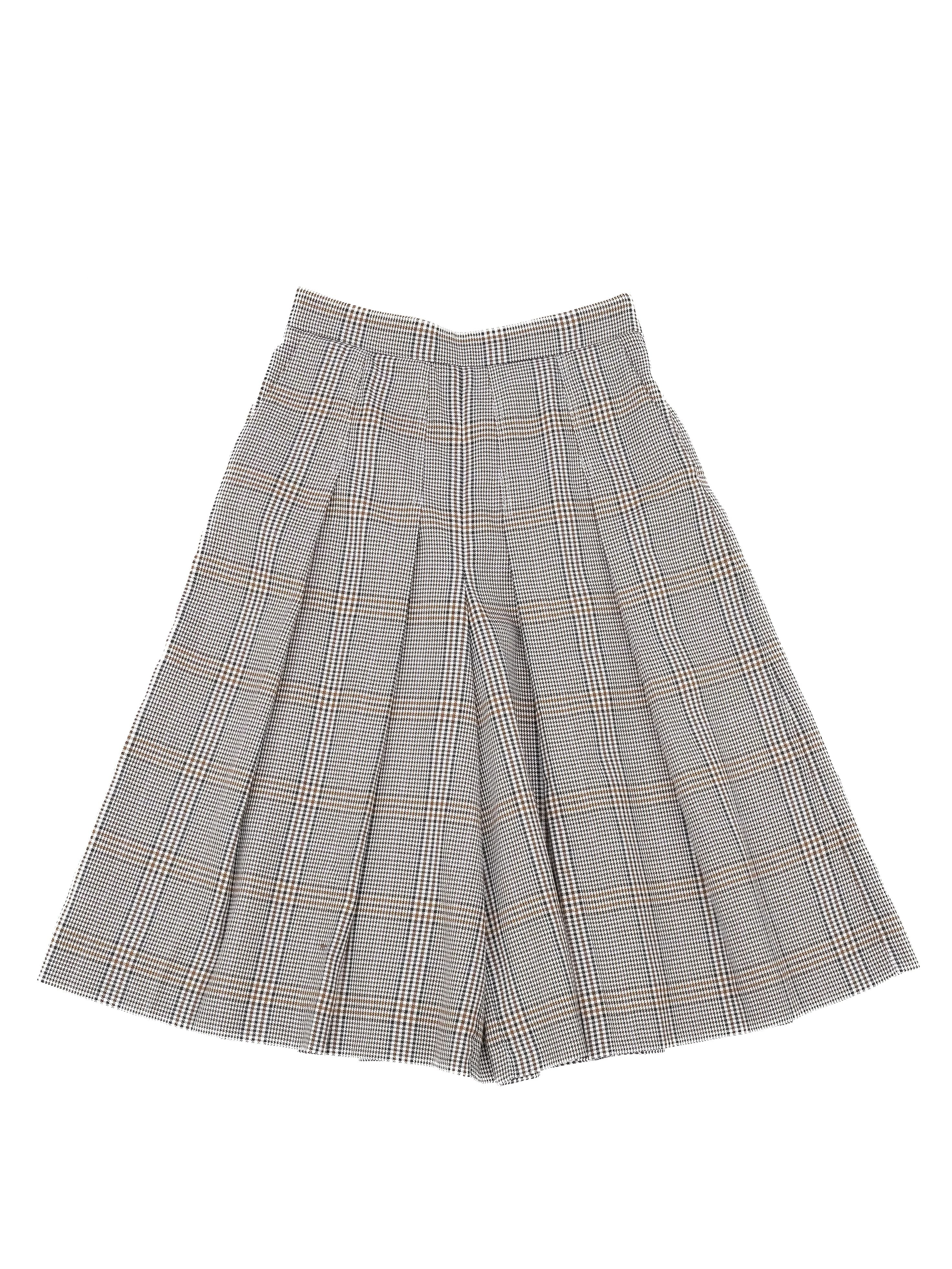 Maje Gray Plaid Culottes Women&