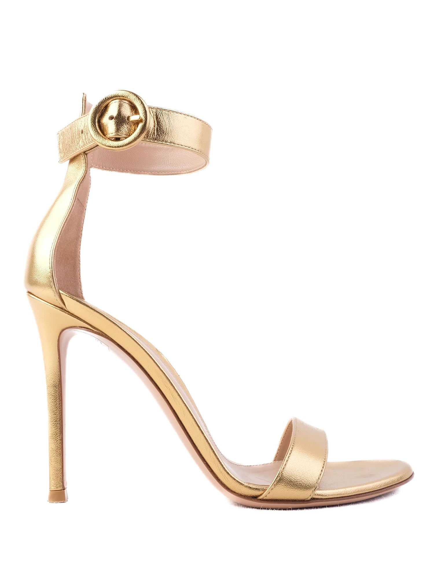 Excellent Gianvito Rossi Yellow Leather High-Heeled Sandals