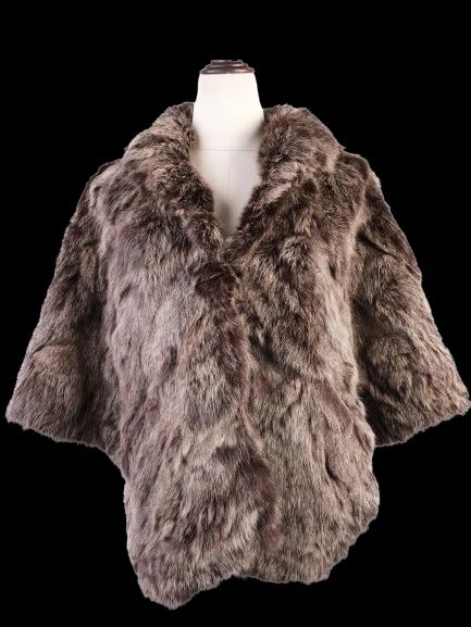Trussardi Gray Fur Coat Excellent Condition WomenÕs Faux Leather