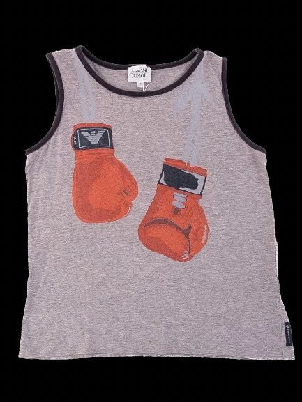 Excellent Armani Junior Gray Cotton Sleeveless Top Size 4