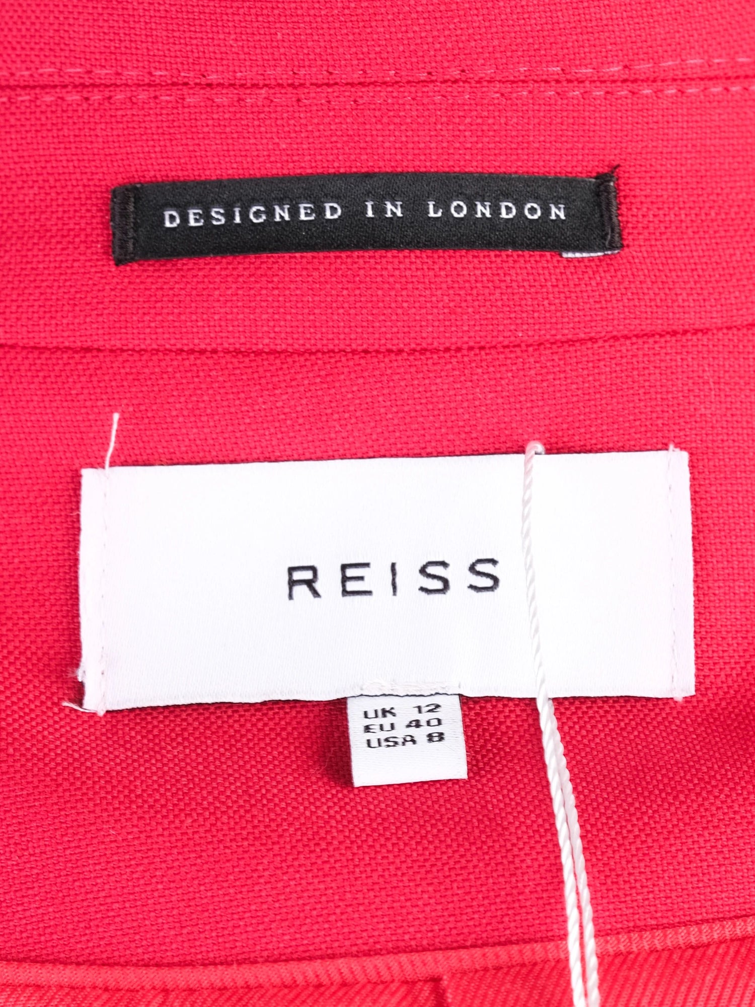 Excellent Reiss Red Wool Blazer Size L for Women