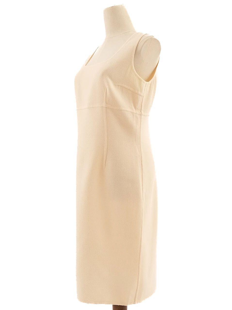 Excellent Ermanno Scervino Yellow Wool Sleeveless Dress Size XL