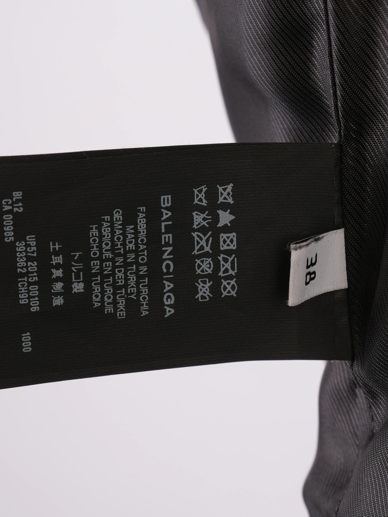 Excellent Balenciaga Black Leather Jacket with Shearling Collar, Size S