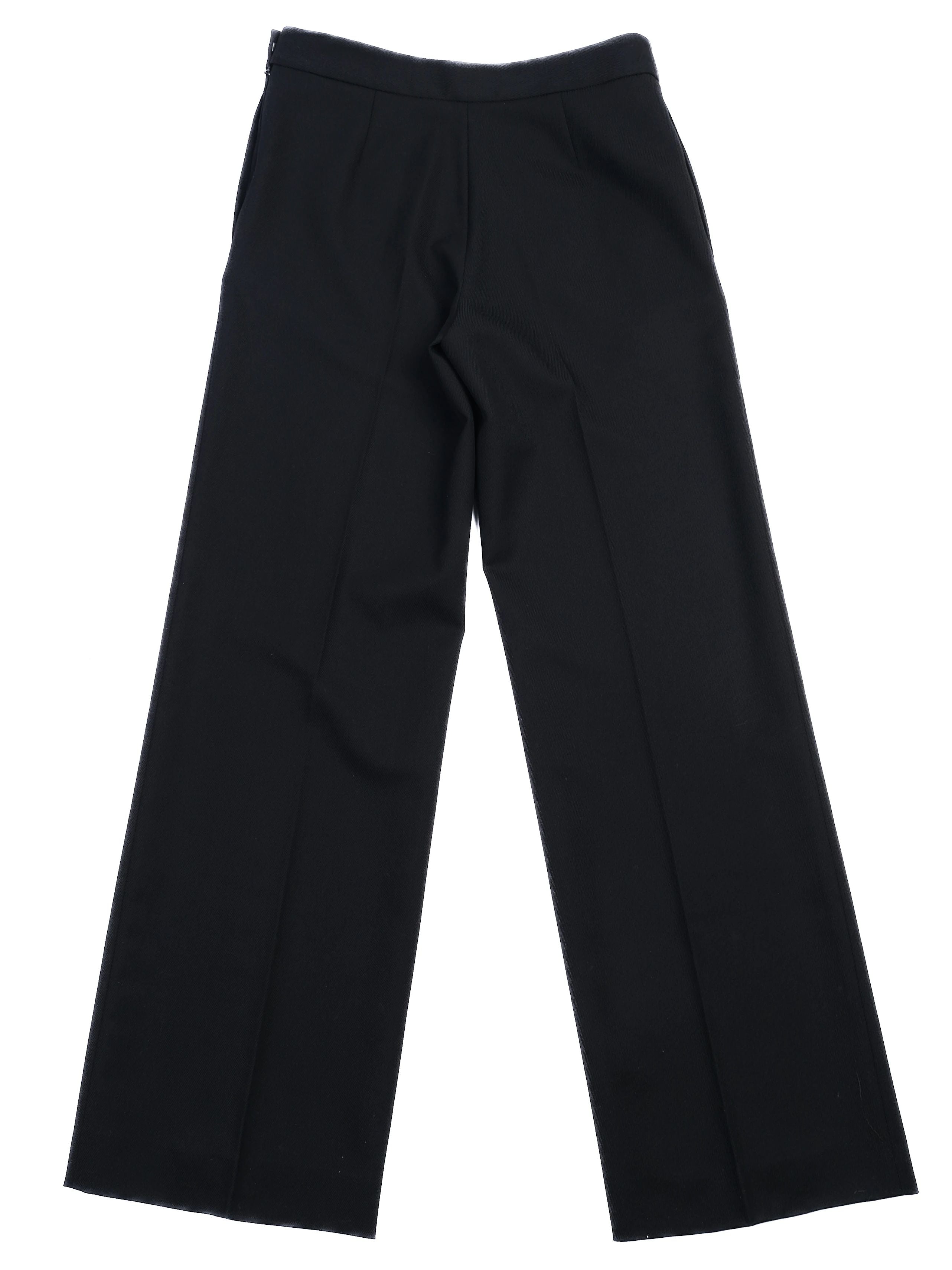 Excellent Victoria Beckham Black Wool Wide-Leg Pants Size XS