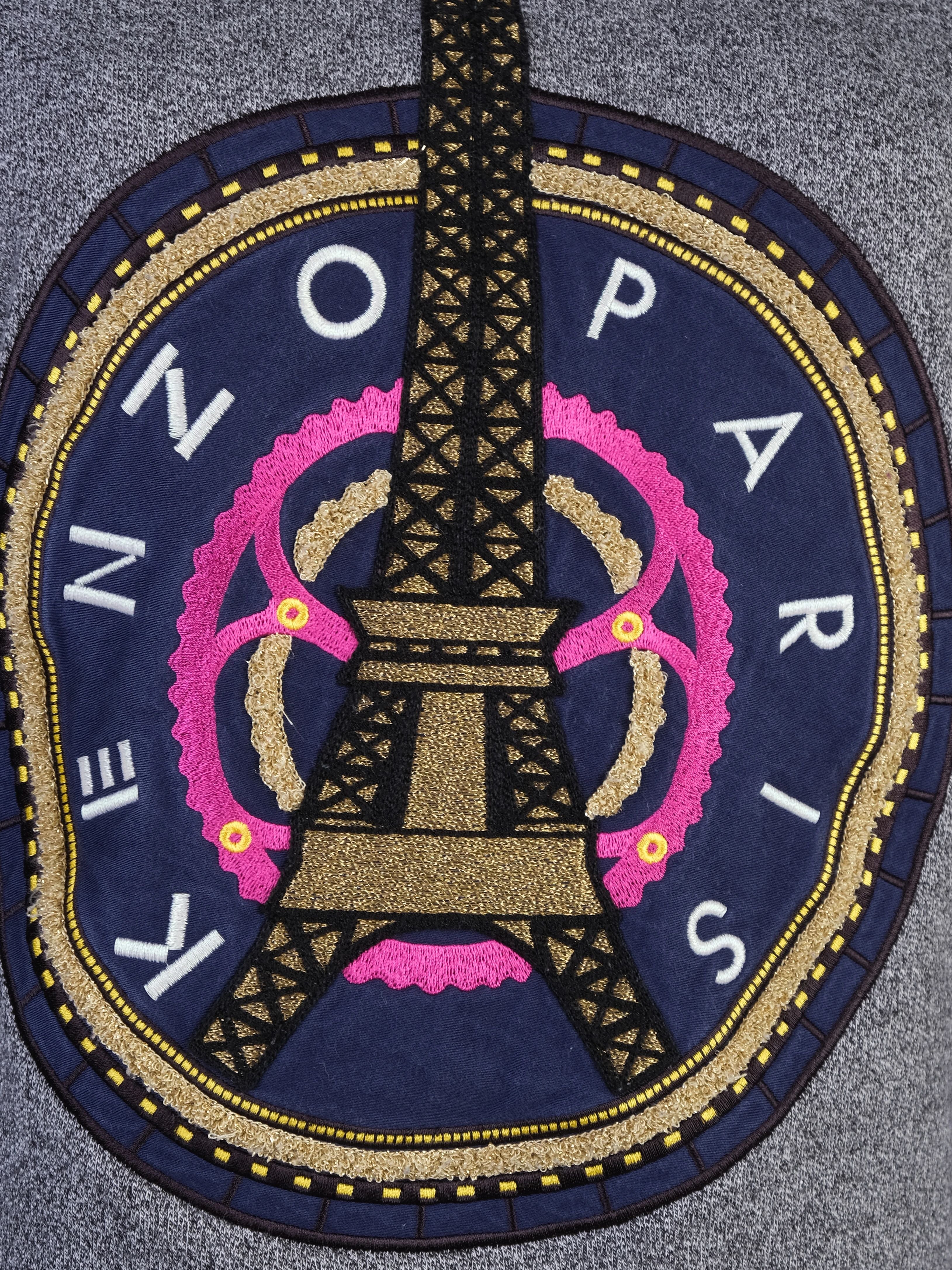 Excellent Kenzo Paris Gray Cotton Sweatshirt Size M Women&
