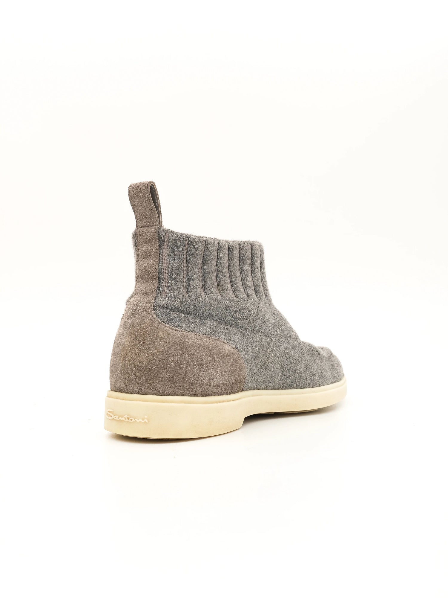 Excellent Santoni Gray Wool Ankle Boots Size 35 Women