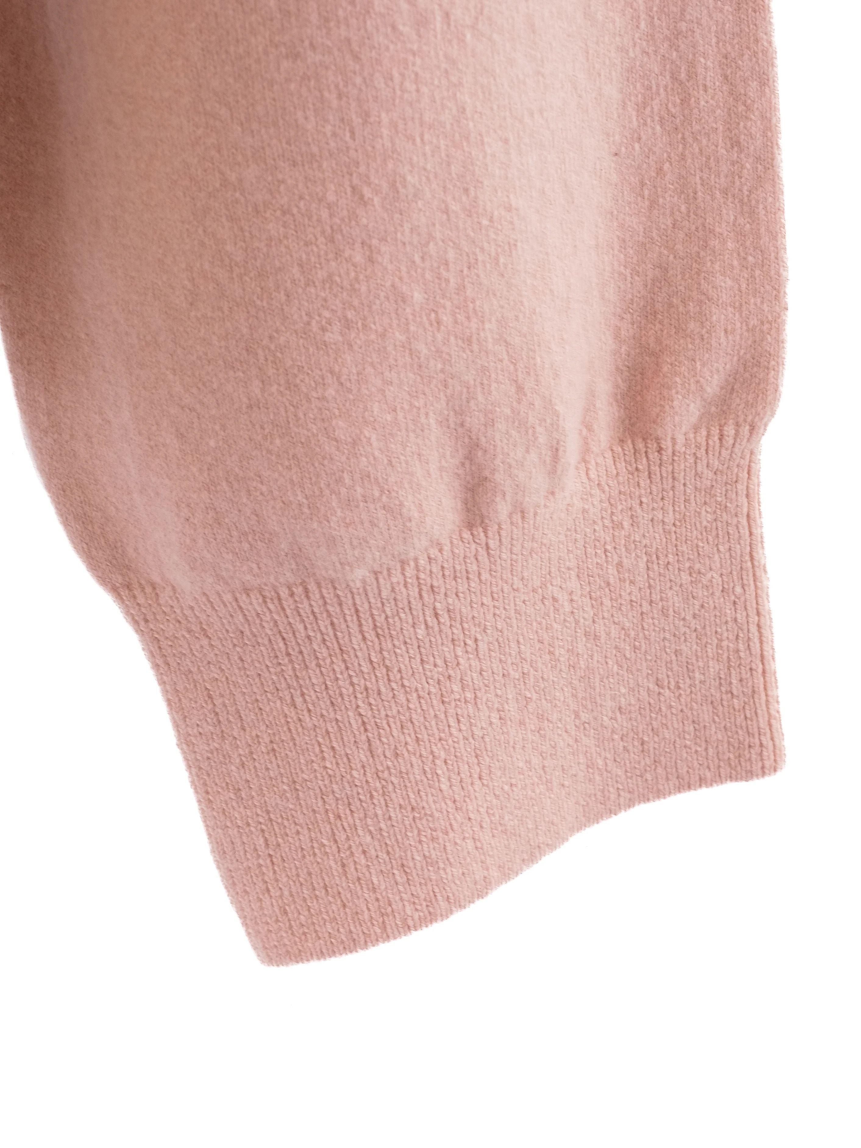 Perfect Fendi Pink Wool Asymmetric Sweater with Turtleneck