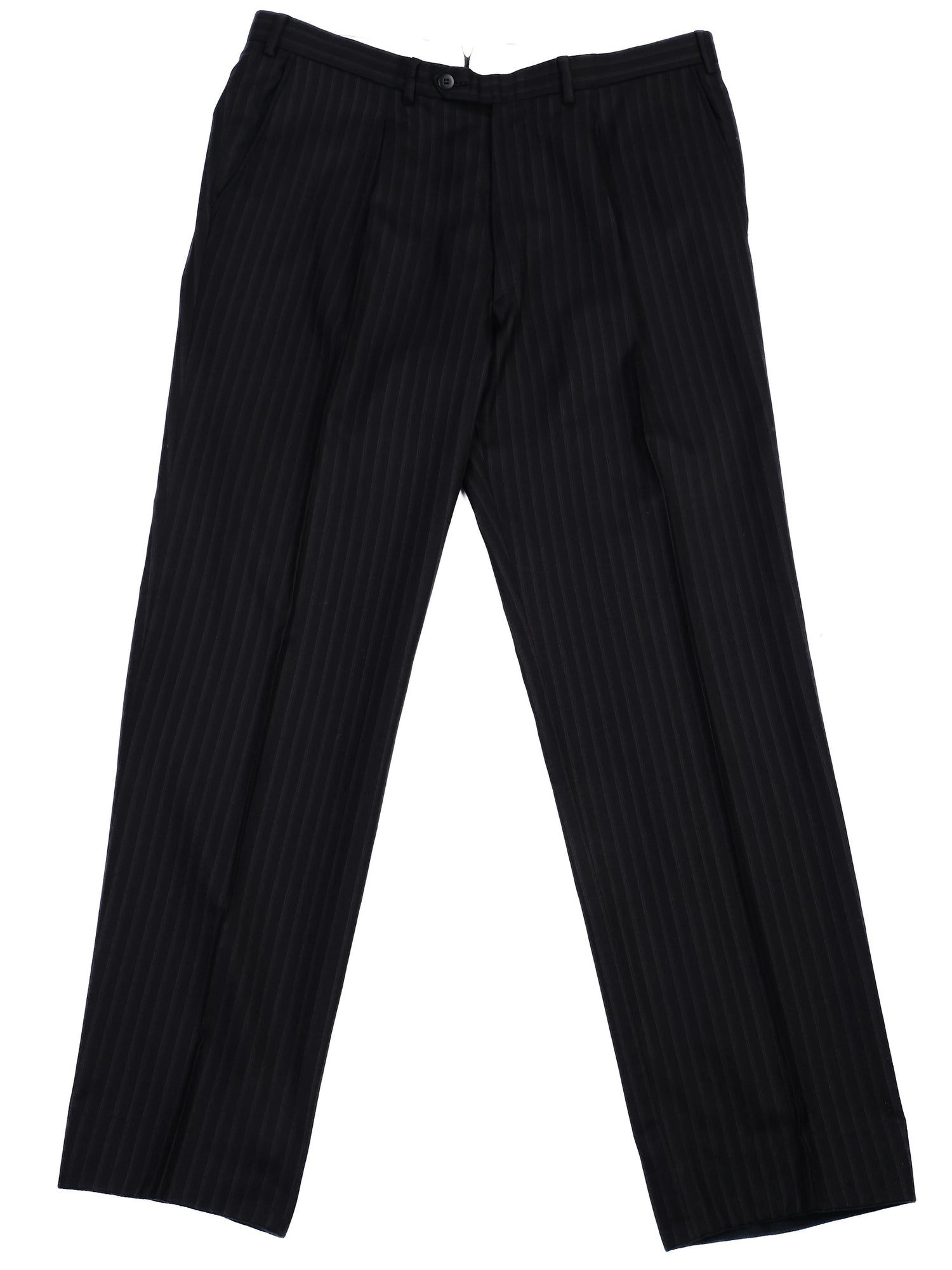 Excellent BRIONI Black Pinstripe Wool Suit Jacket Size XXL