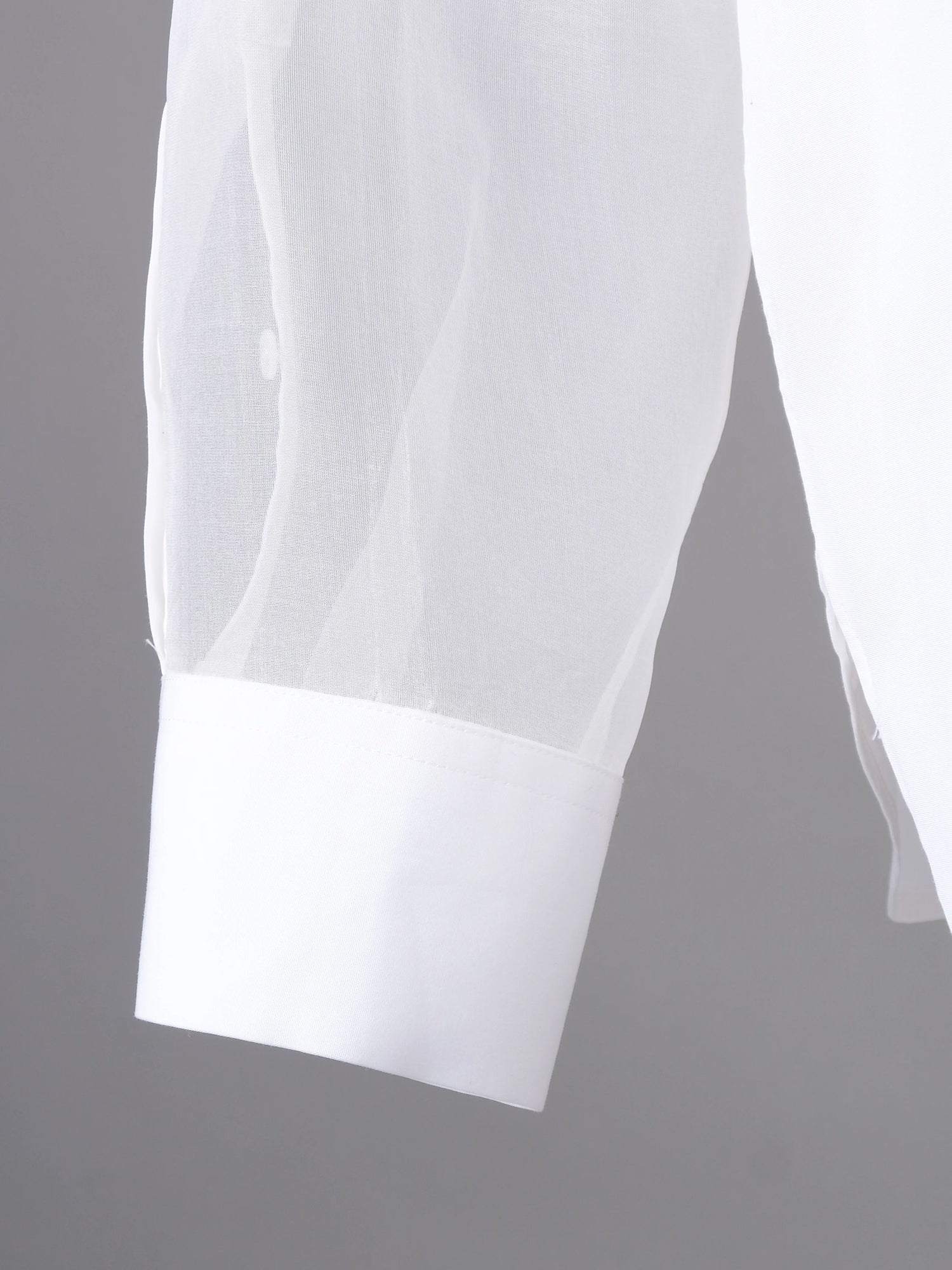 Excellent Burberry White Cotton Long Sleeve Button-Up Shirt