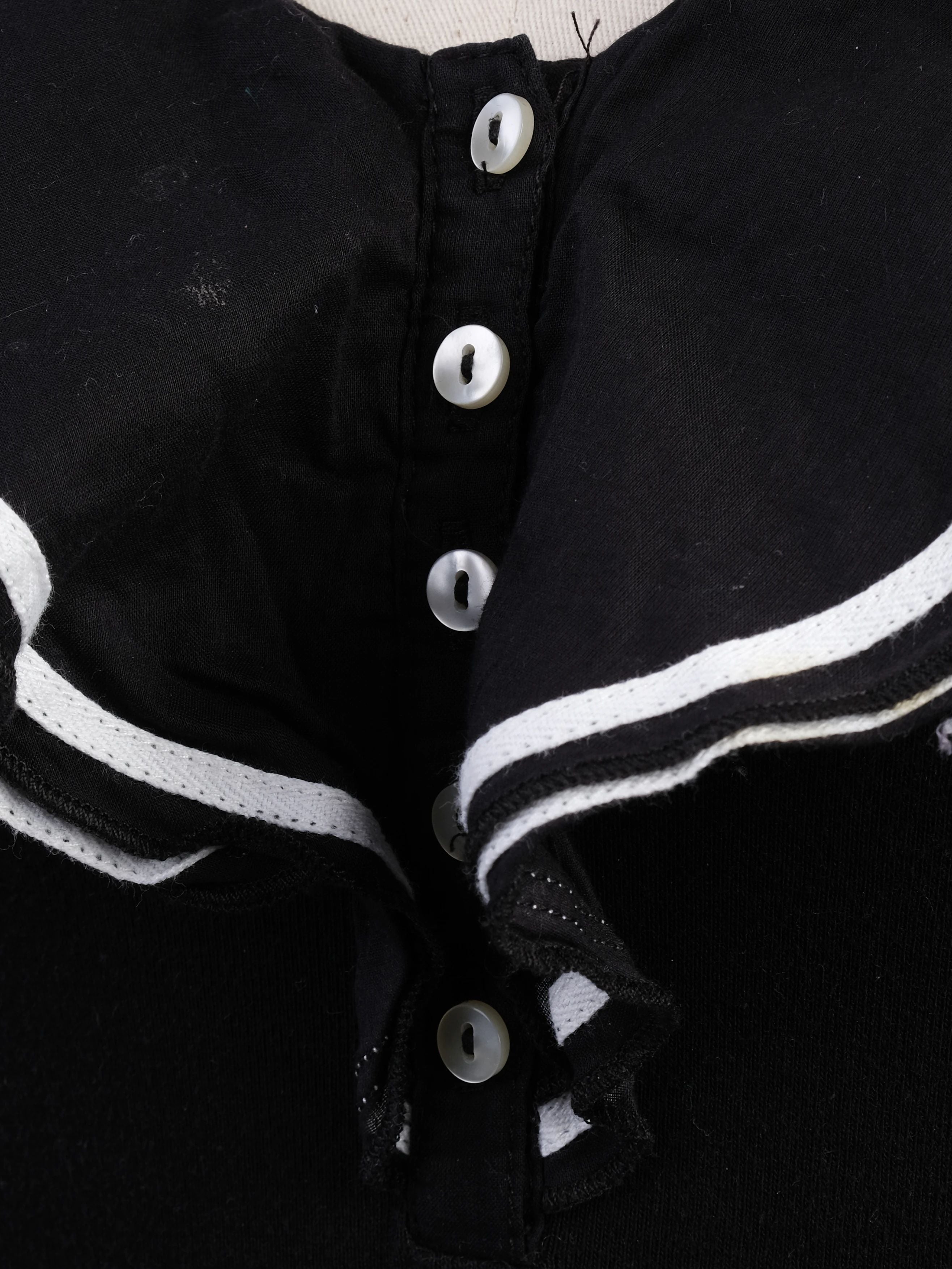 Excellent Ralph Lauren Black Cotton Short-Sleeve Top XS