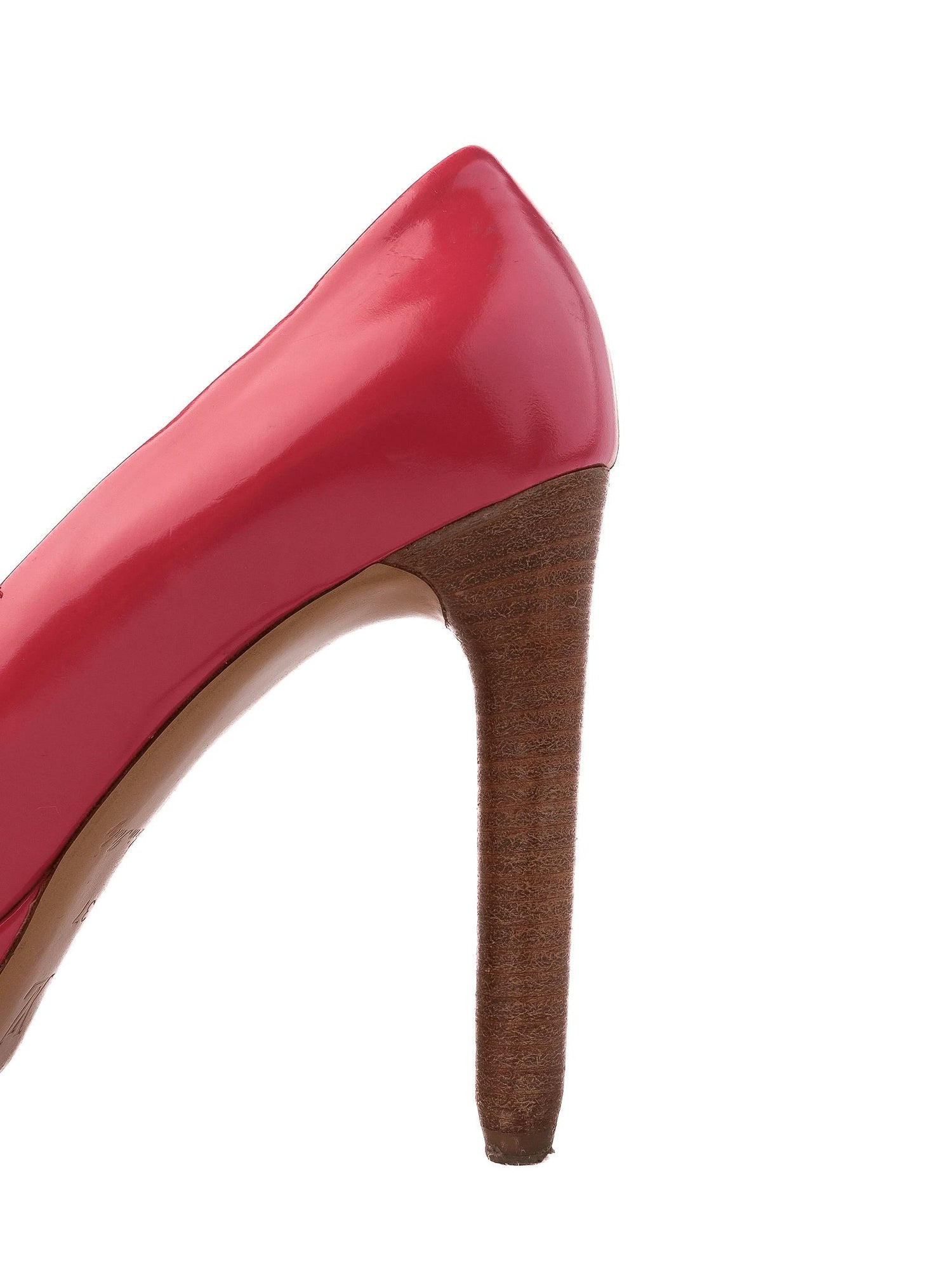 Excellent Louis Vuitton Red Leather High-Heeled Shoes Size 37