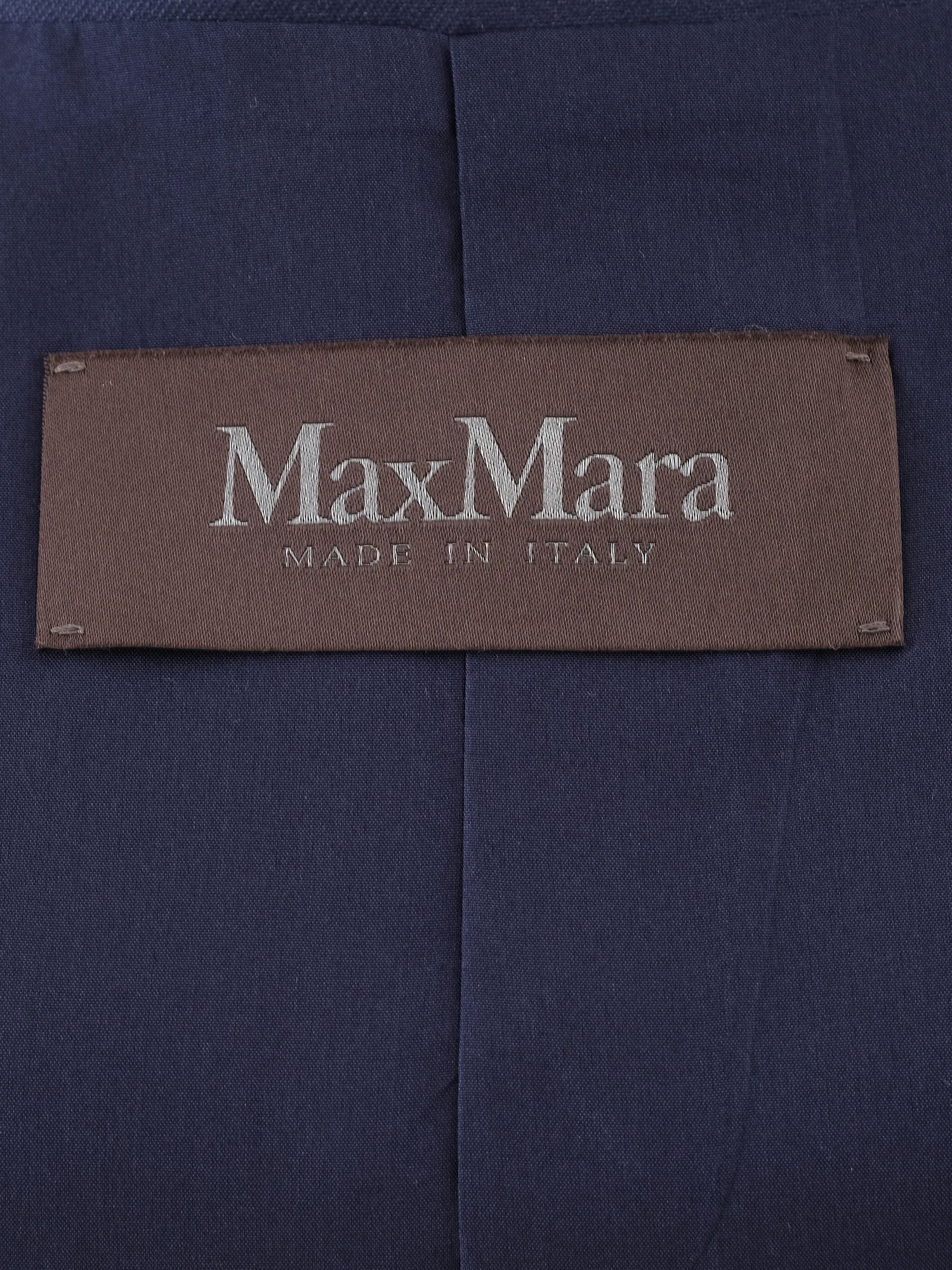 Excellent Max Mara Navy Blue Cropped Jacket Size S 100% Silk