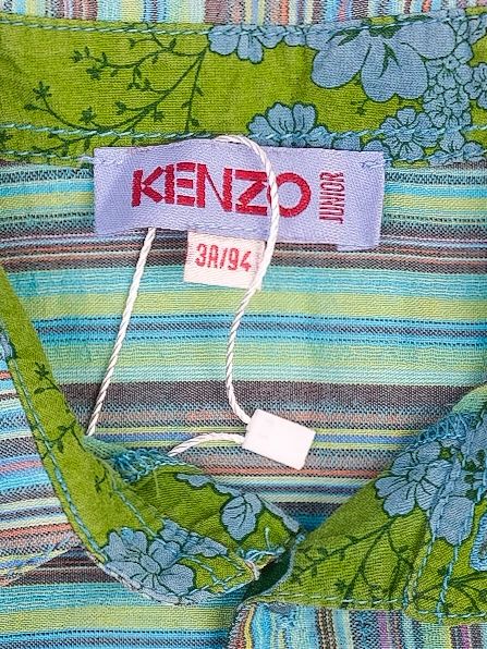 Excellent Kenzo Striped Long-Sleeve Shirt Kids Size 3 Cotton