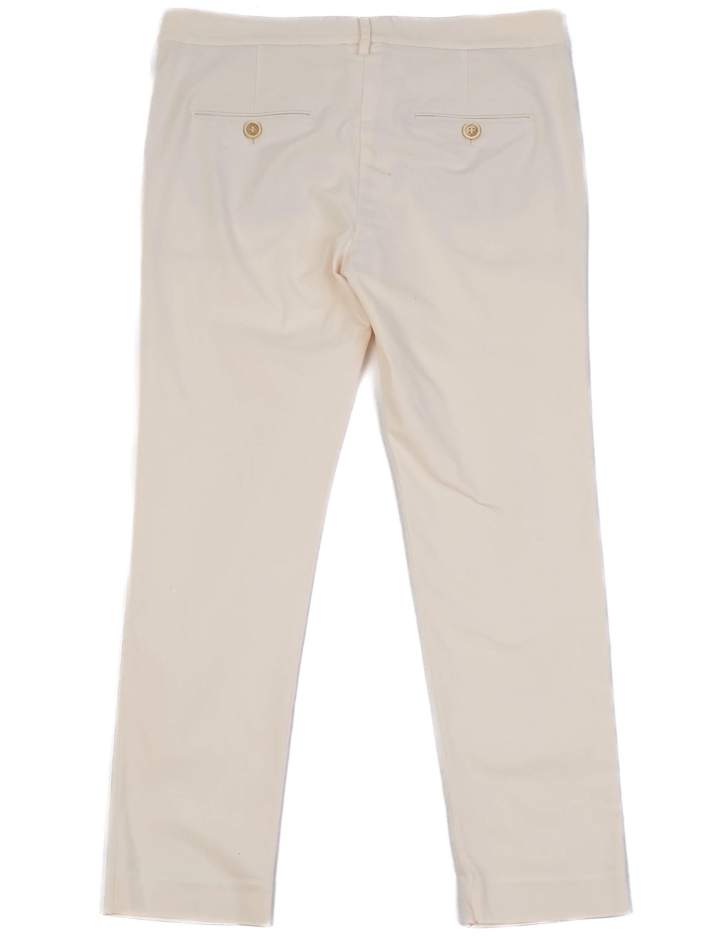 Excellent Brunello Cucinelli White Elastane WomenÕs Pants Made in Italy