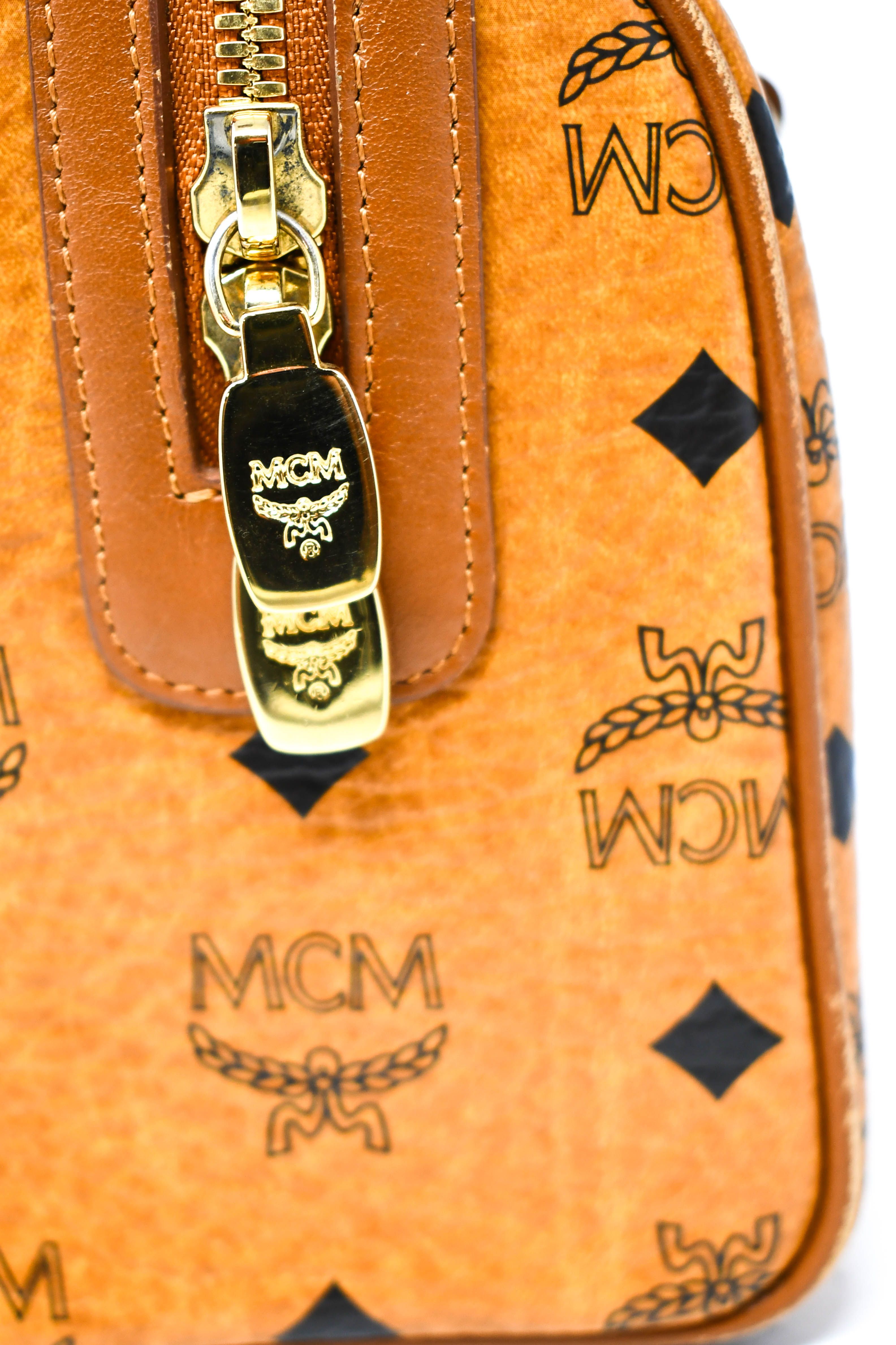 MCM Boston Bag Cognac Viseto