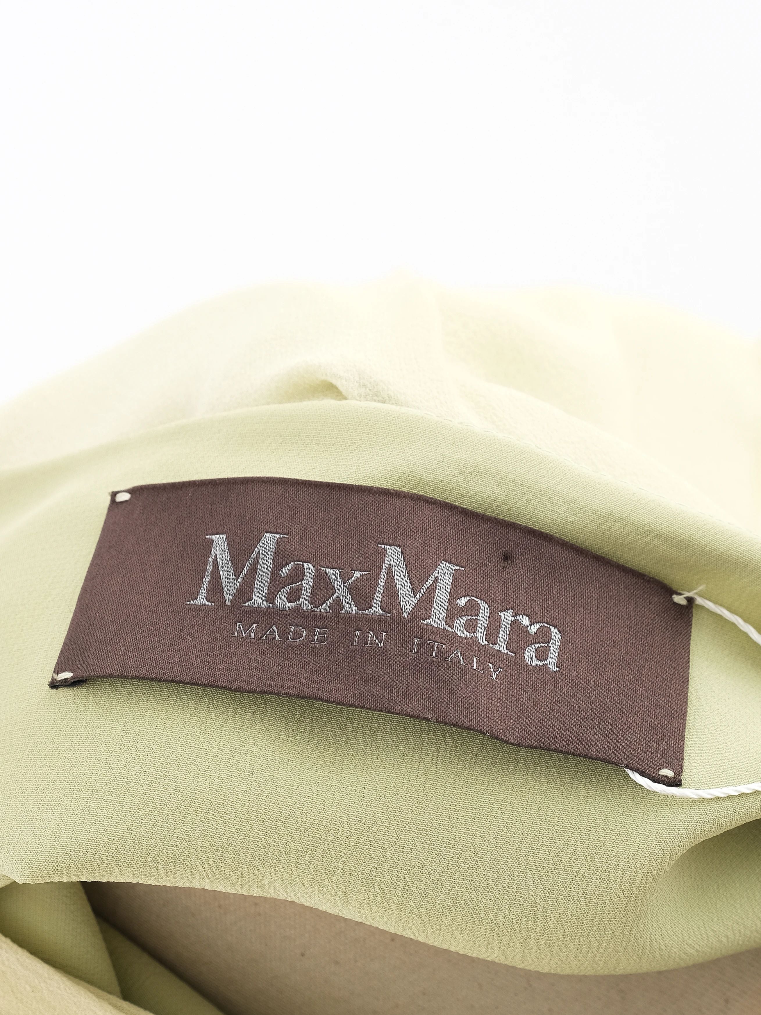 MAX MARA Green Viscose Sleeveless Dress Size XL - Excellent Condition