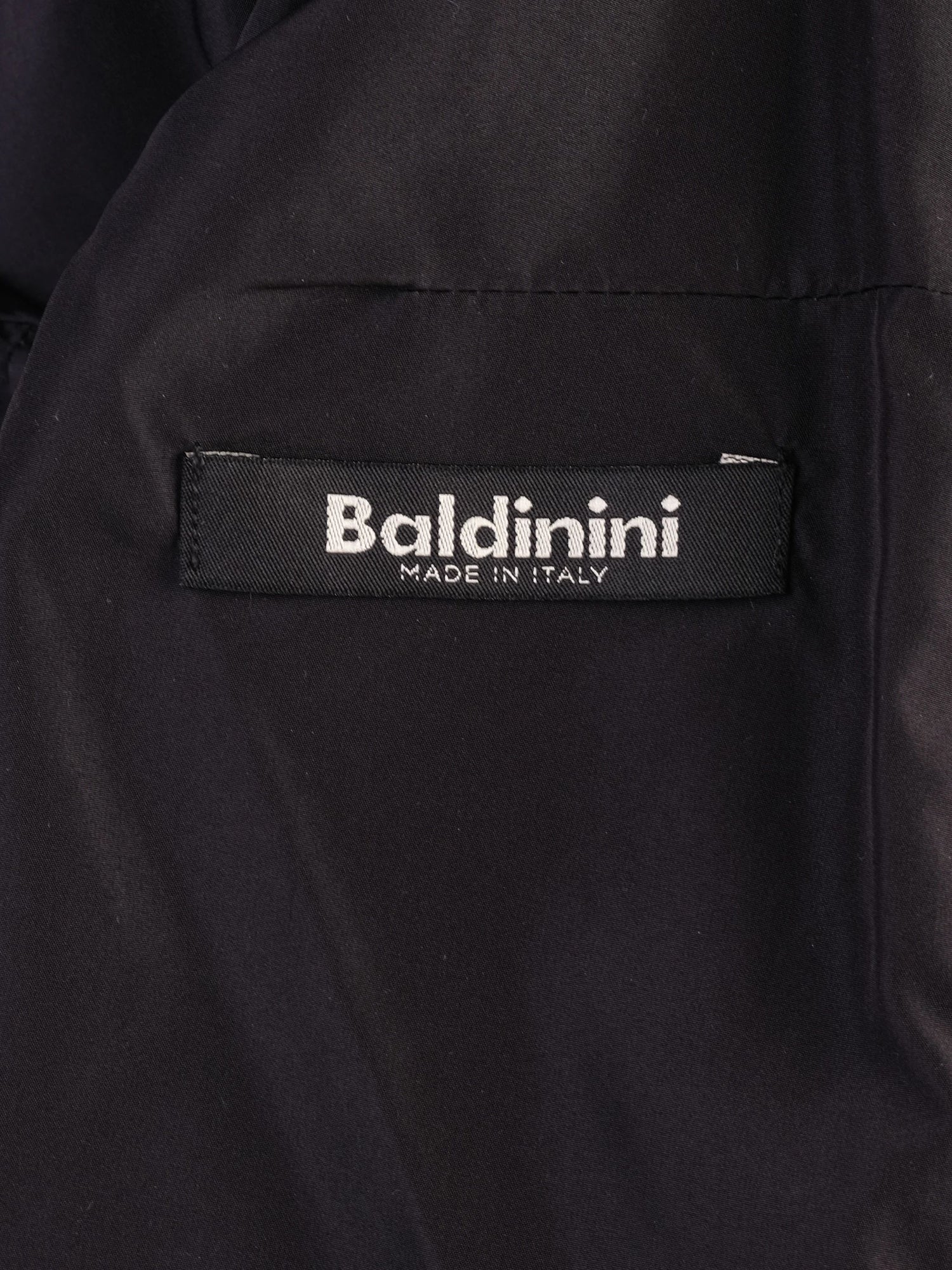 Excellent Baldinini Black Leather Jacket Size S for Women