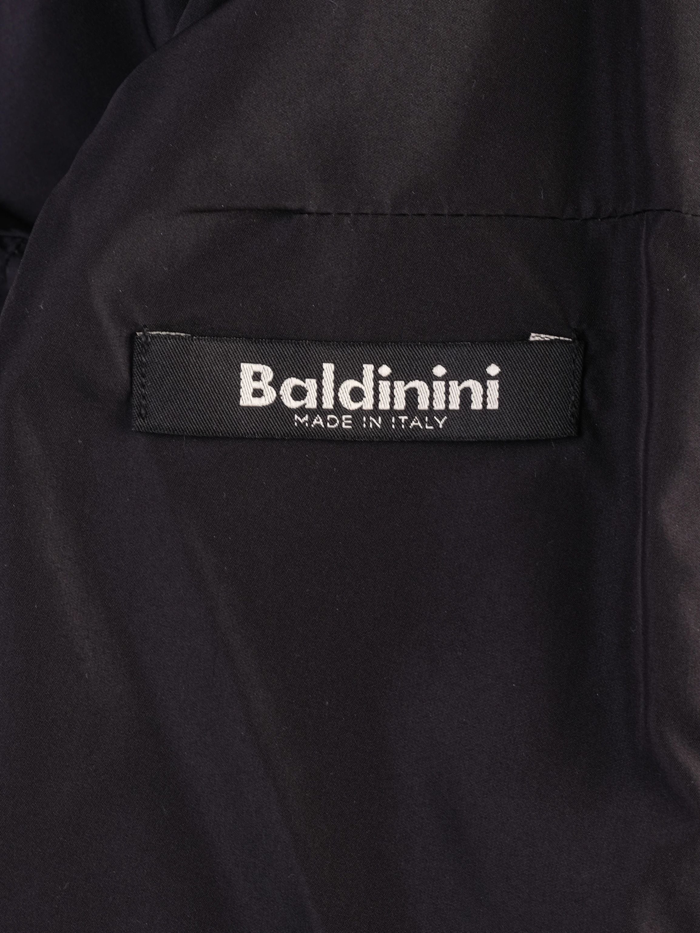 Excellent Baldinini Black Leather Jacket Size S for Women