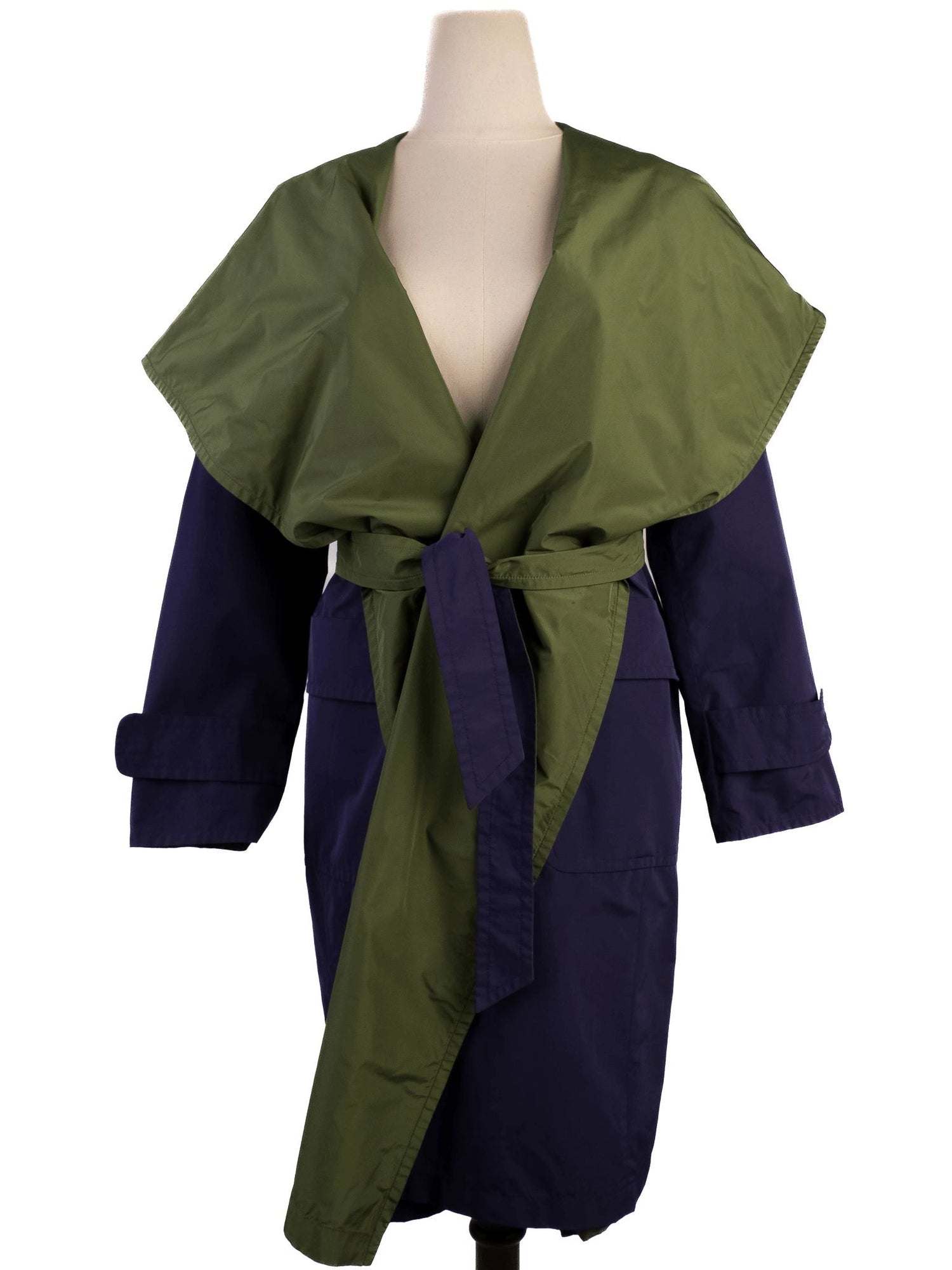 Max Mara Perfect Condition Blue Two-Tone Coat Size XS