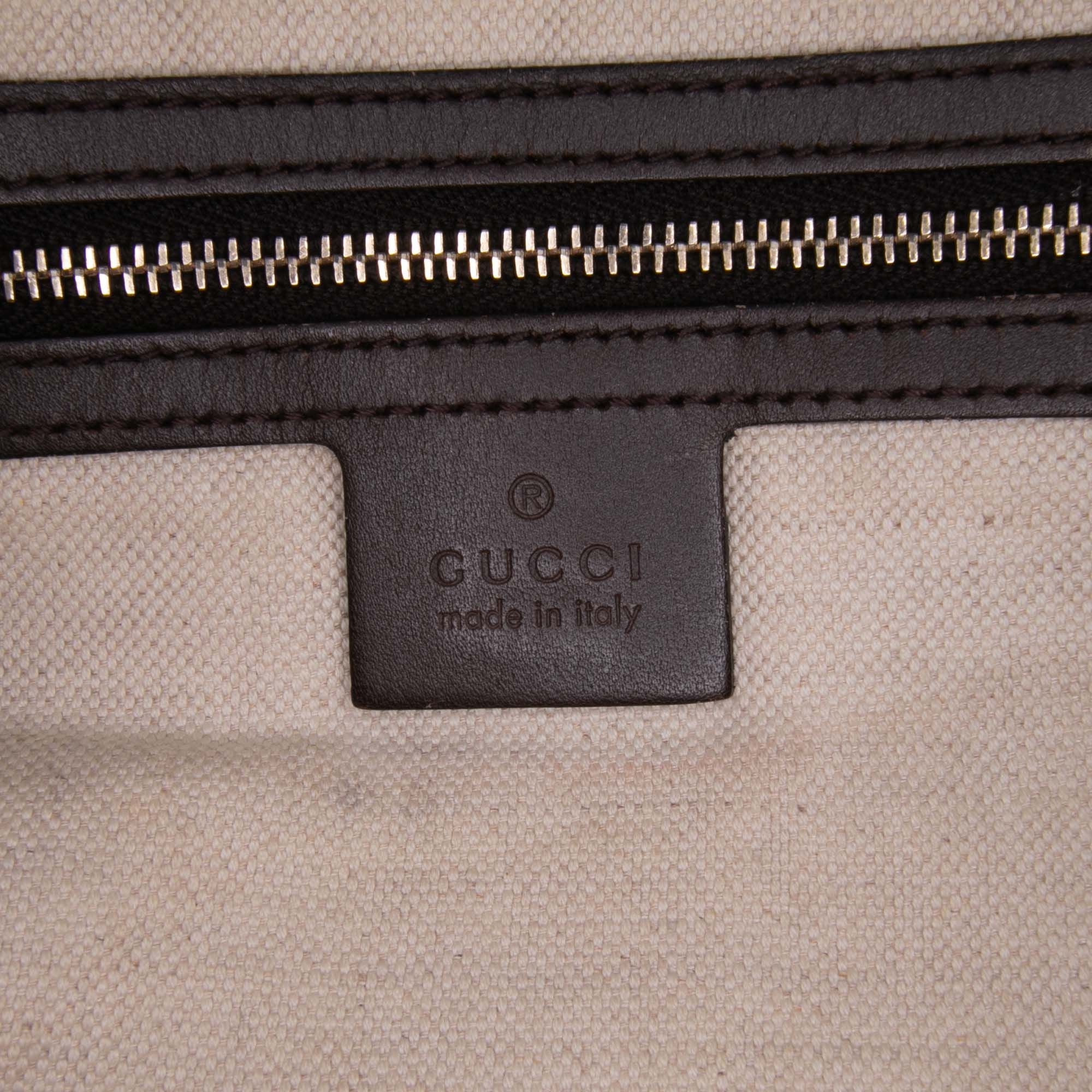 Gucci Medium GG Canvas Web Joy Boston Bag Brown