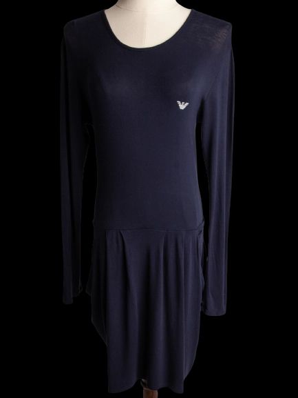 Good Armani Jeans Black Viscose Dress for Kids Size 13