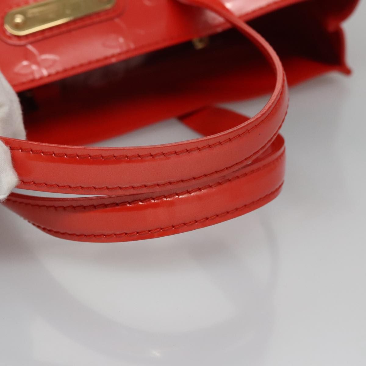 Louis Vuitton Vernis Wilshire Pm Hand Bag Orenge M 93644 Lv Auth