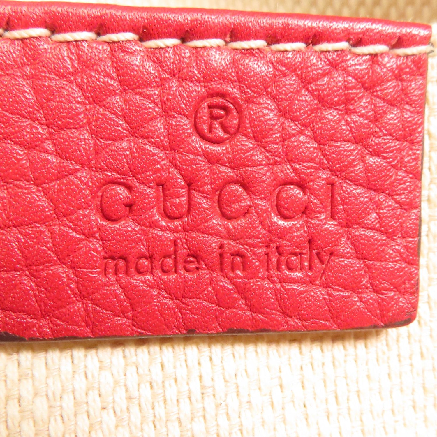 Gucci Leather Soho Disco Shoulder Bag Red Leather 308364