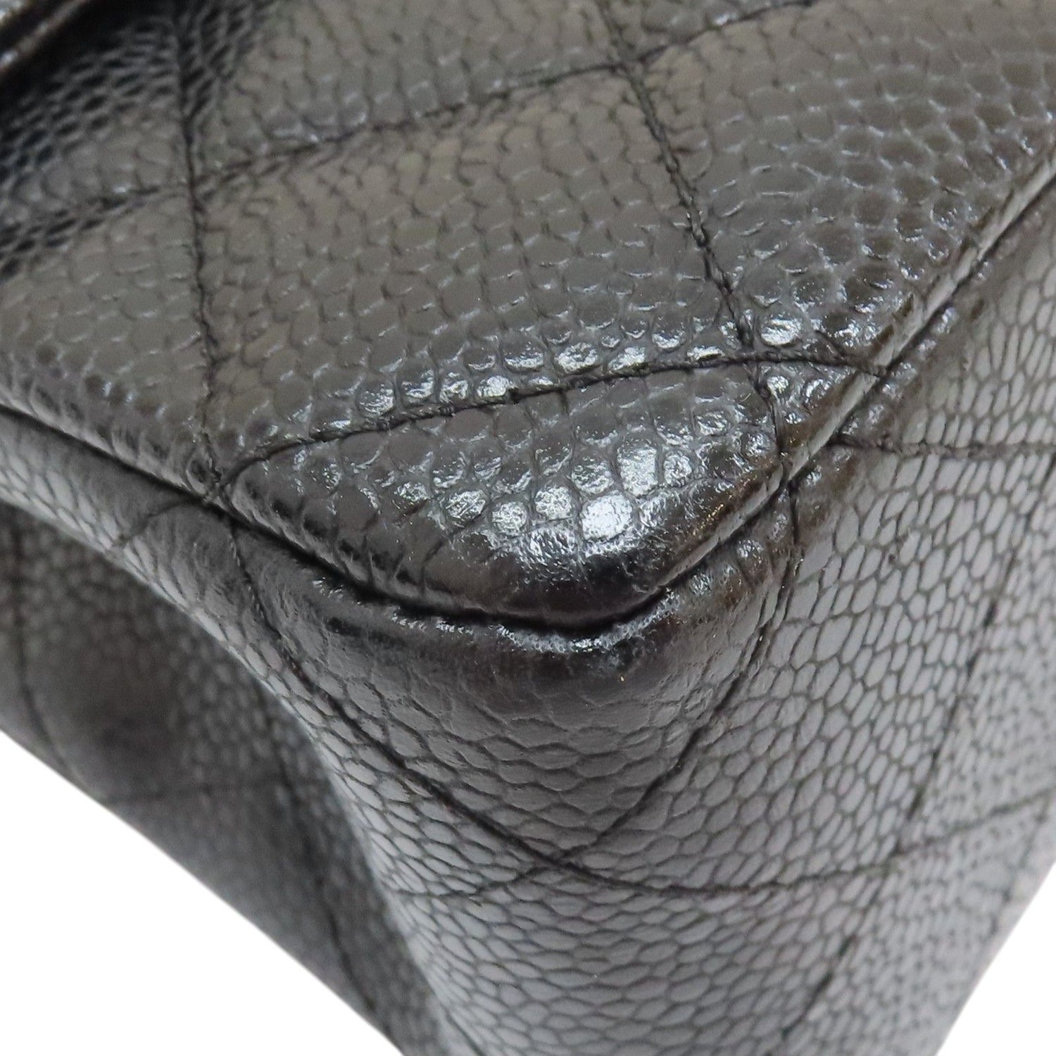 Chanel Matelasse Coco 25 Chain Shoulder Bag Calfskin Black Silver (no Card)