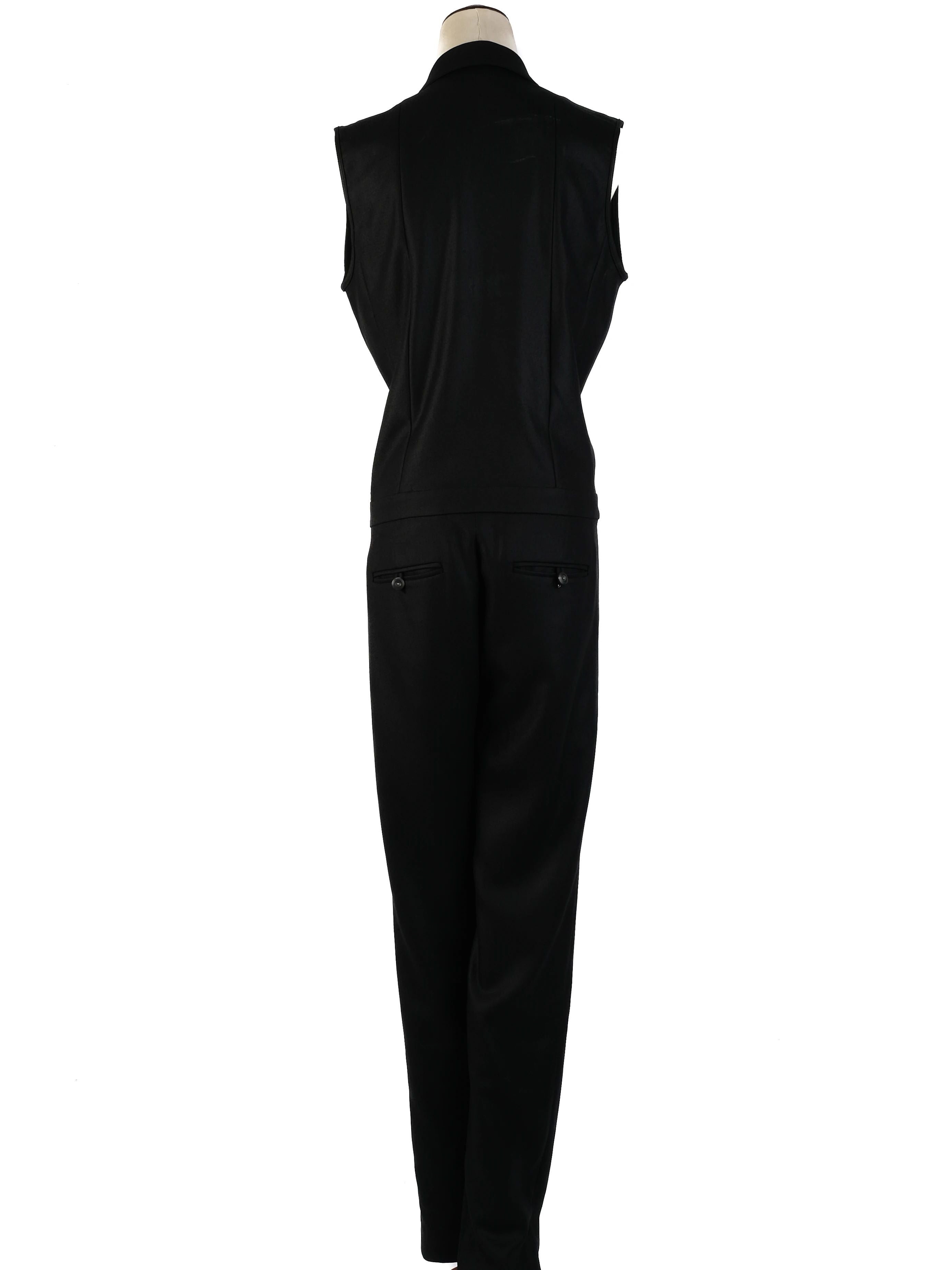 Excellent J Brand Black Sleeveless Jumpsuit Size M Triacetate
