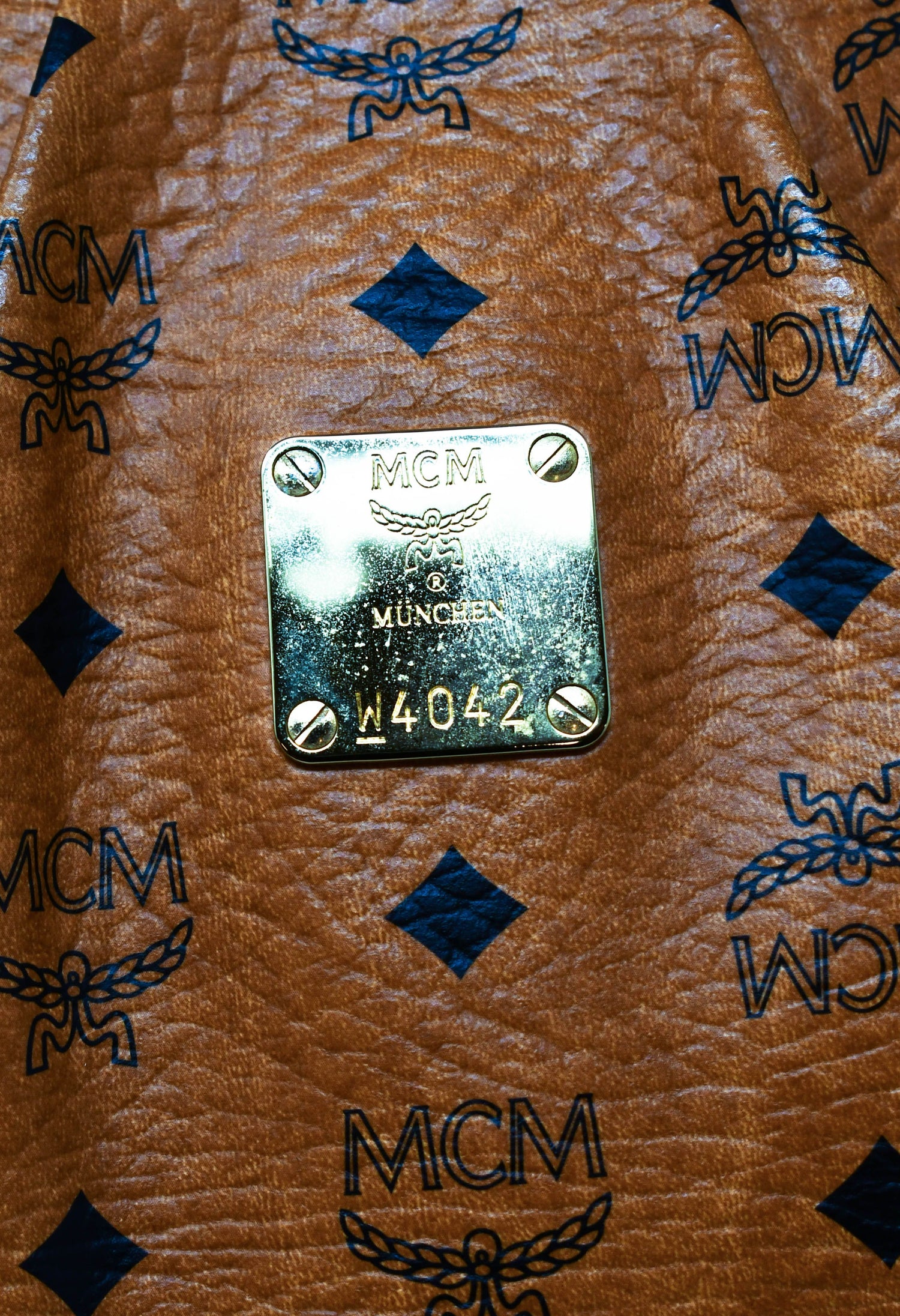 MCM Shoulder Bag Camel Cognac