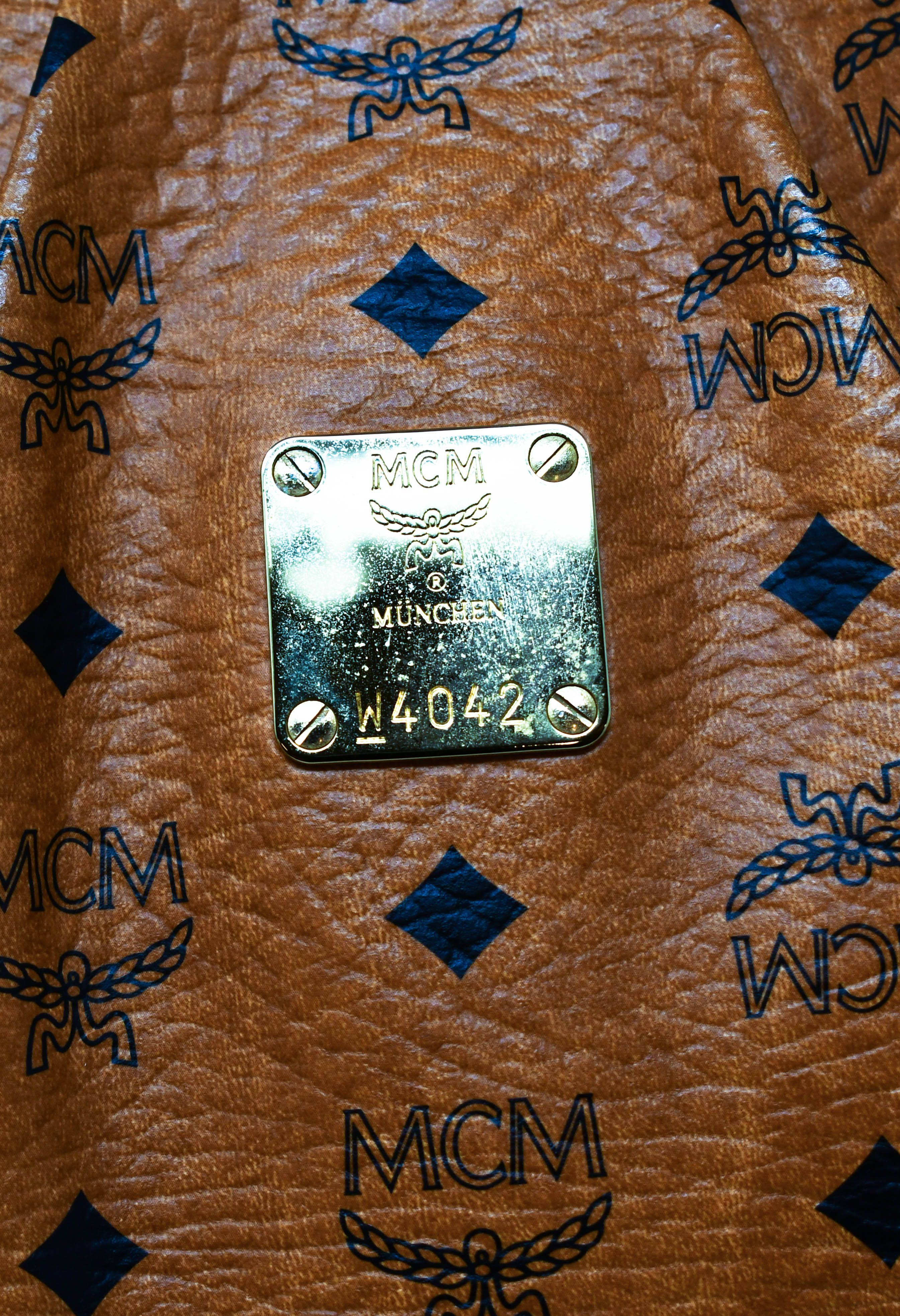 MCM Shoulder Bag Camel Cognac