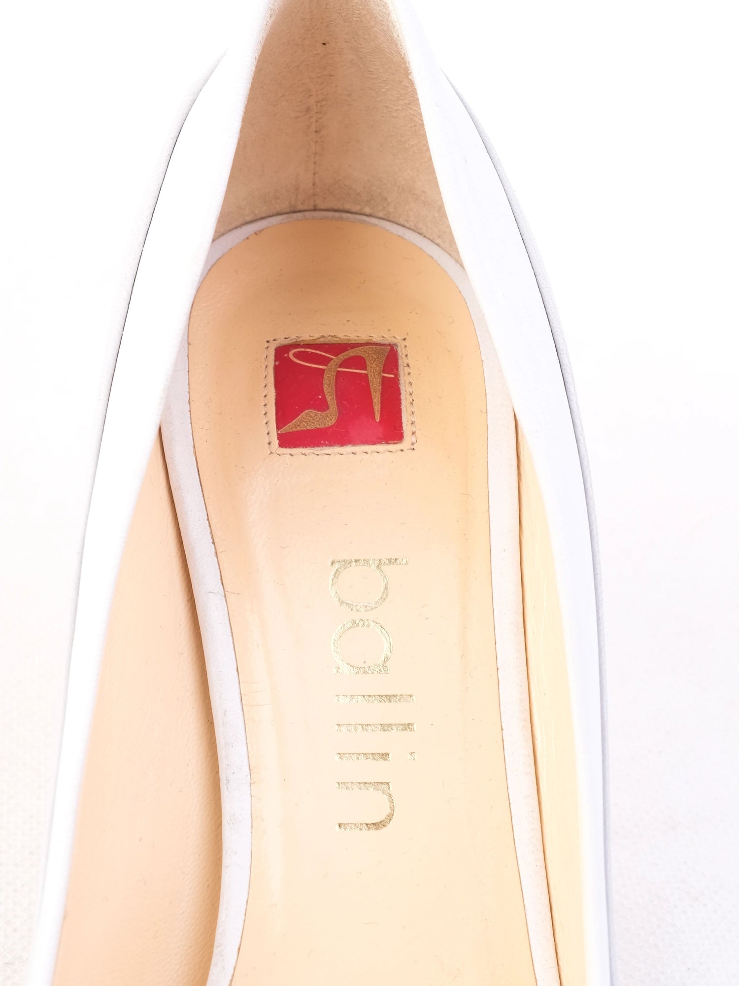 Excellent Ballin Gray Leather High-Heeled Shoes Size 37.5