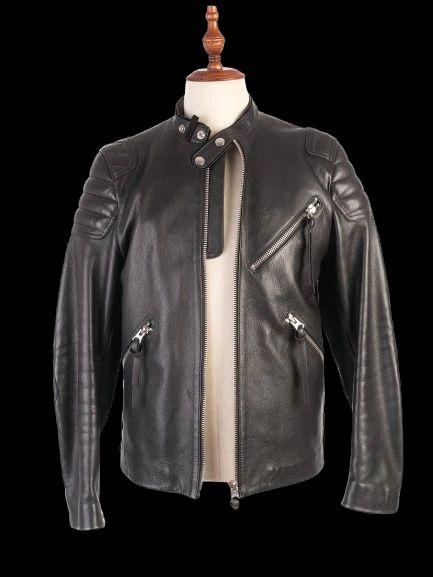 Excellent Acne Studios Black Leather Motorcycle Jacket Men