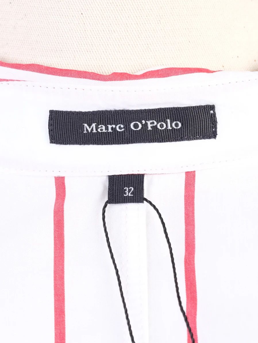 Excellent Marc O Polo White Shirt Dress Red Stripes Size N/A