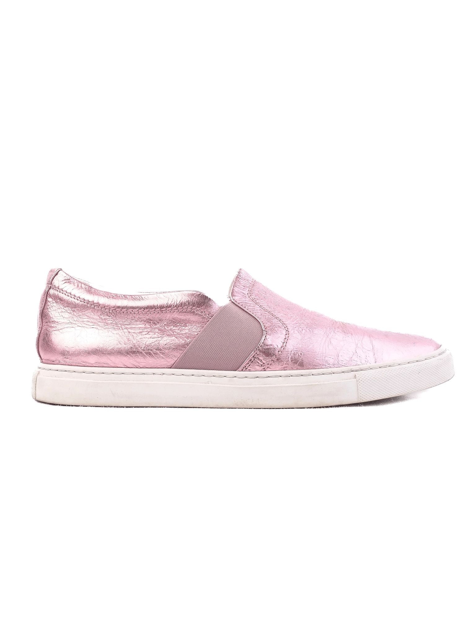 Good Lanvin Pink Slip-On Shoes Size 40 with Metallic Finish