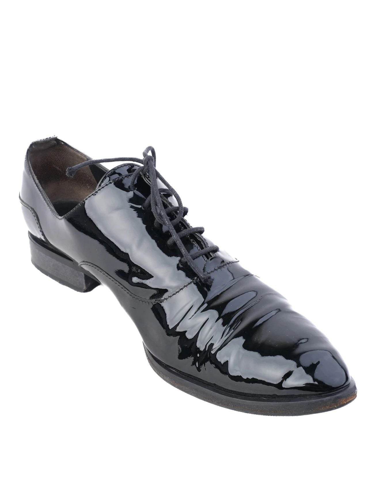 Excellent Marina Rinaldi Black Leather Dress Shoes Size 40