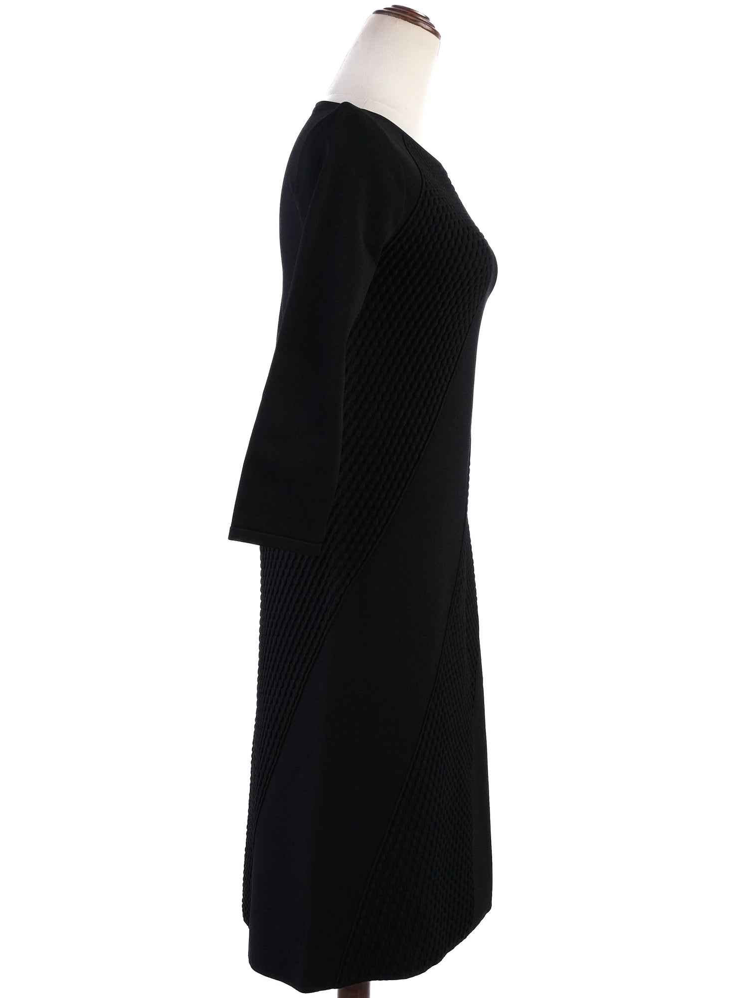 Excellent Roberto Cavalli Black Viscose Dress Size M Long Sleeve
